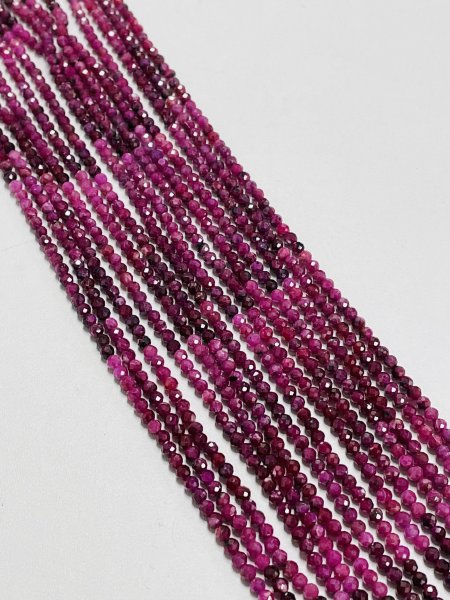 Shaded Ruby Rondelle Faceted