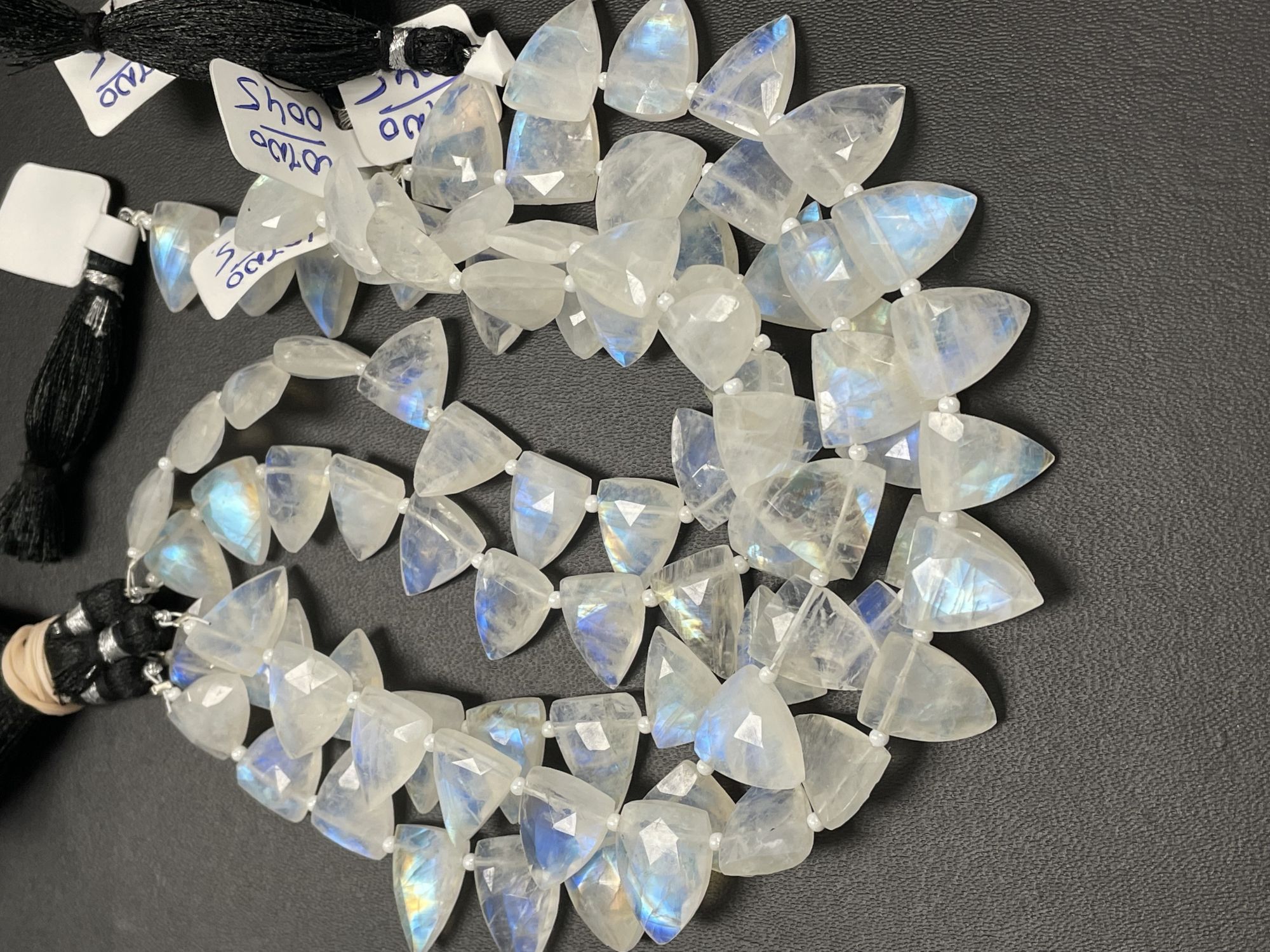 Rainbow Moonstone Arrowhead Faceted