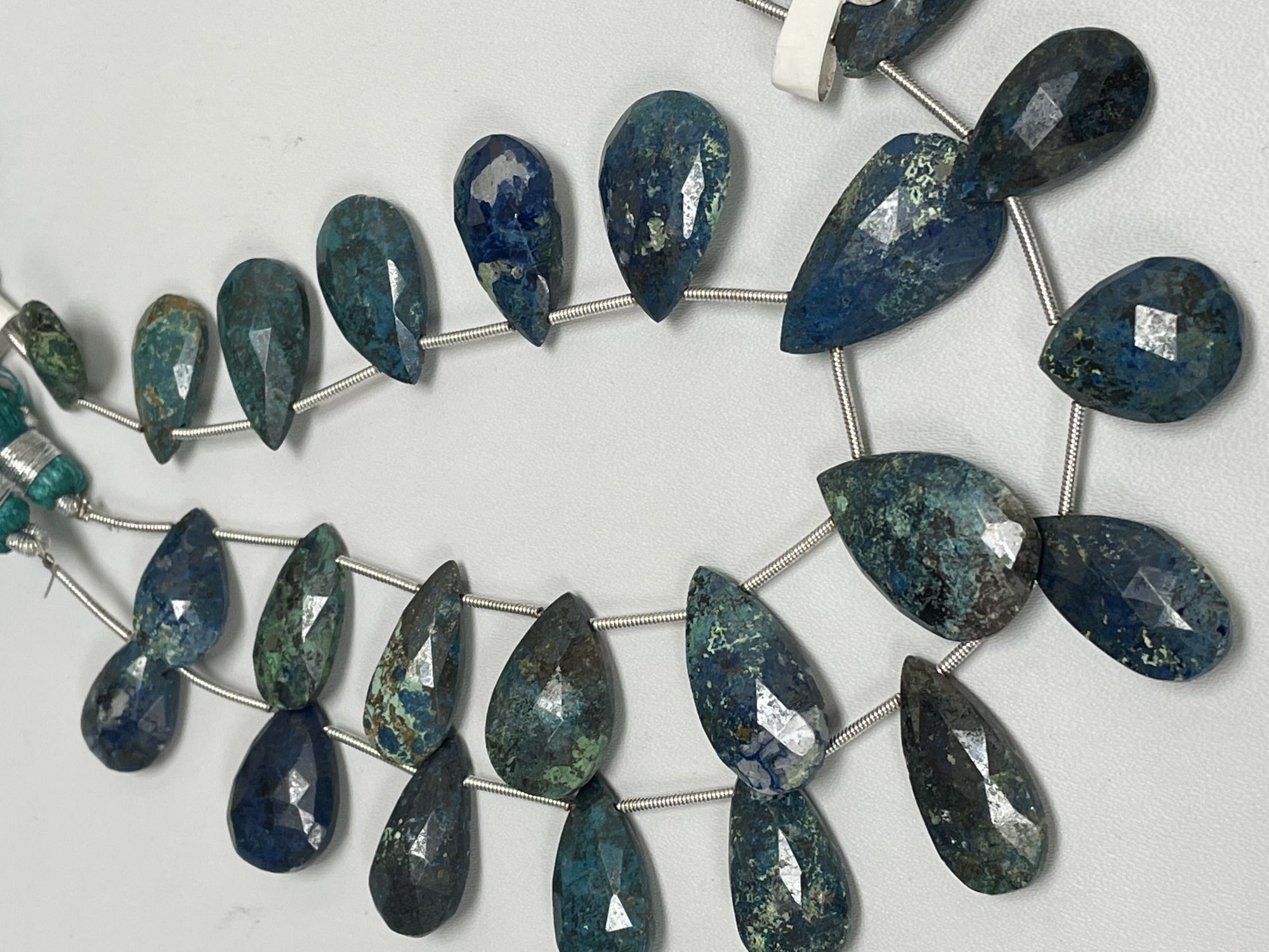 Chrysocolla Pears Faceted