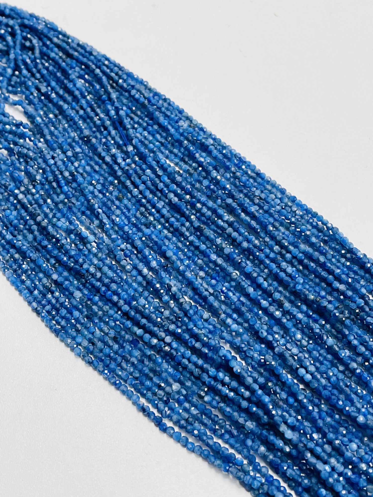 Blue Kyanite Rondelle Faceted