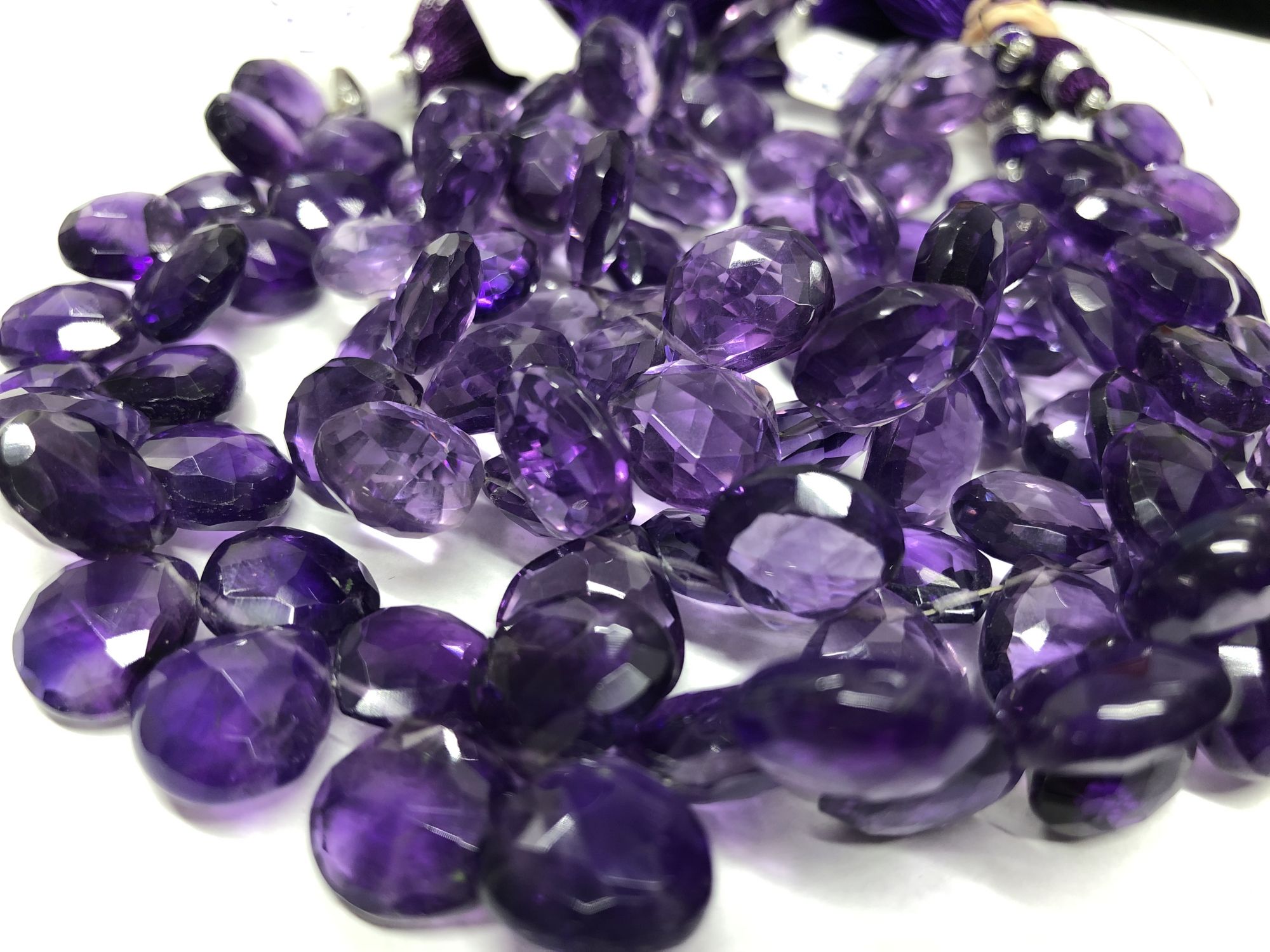 Amethyst Hearts Faceted