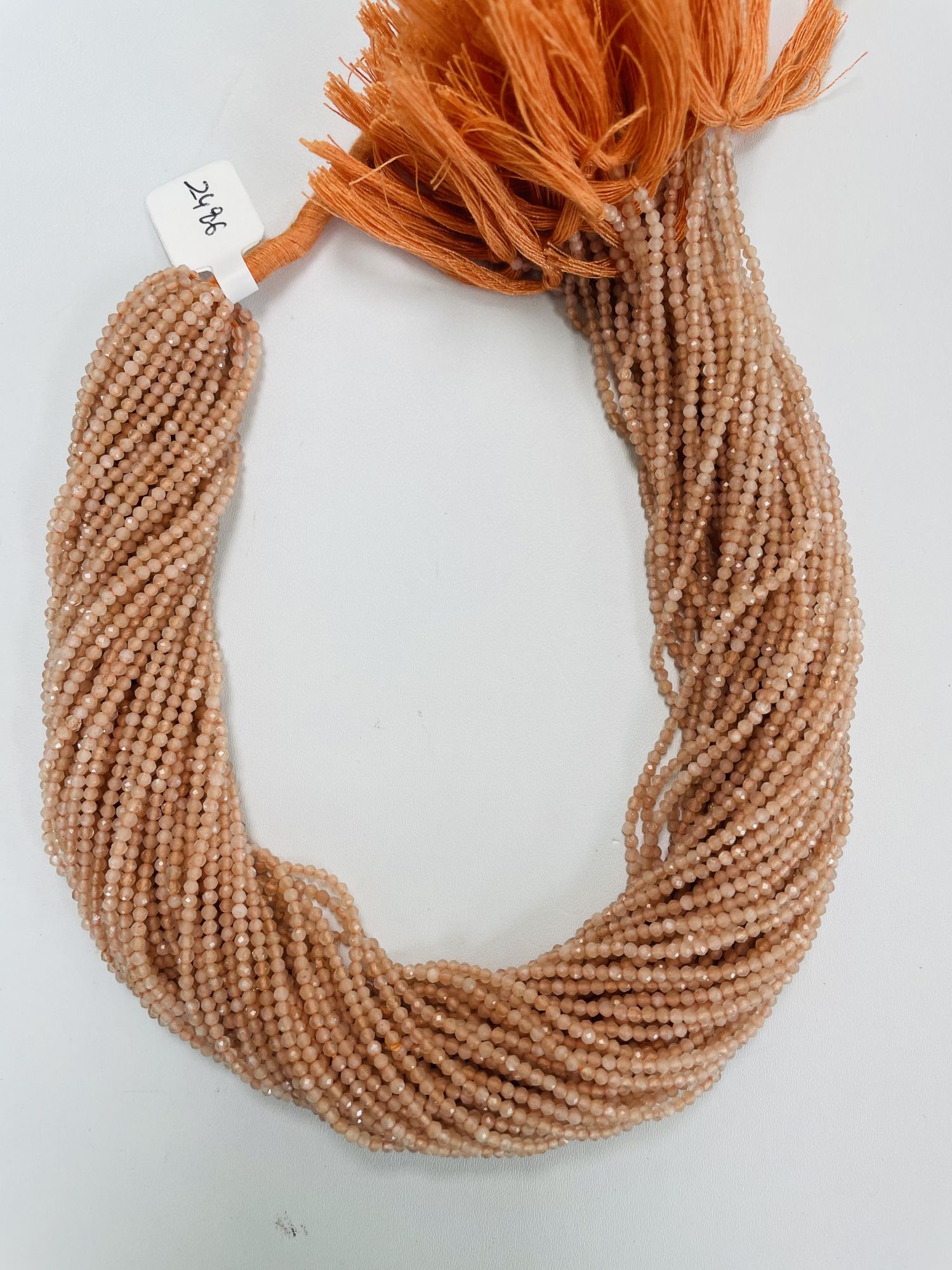 Peach Moonstone Rondelle Faceted