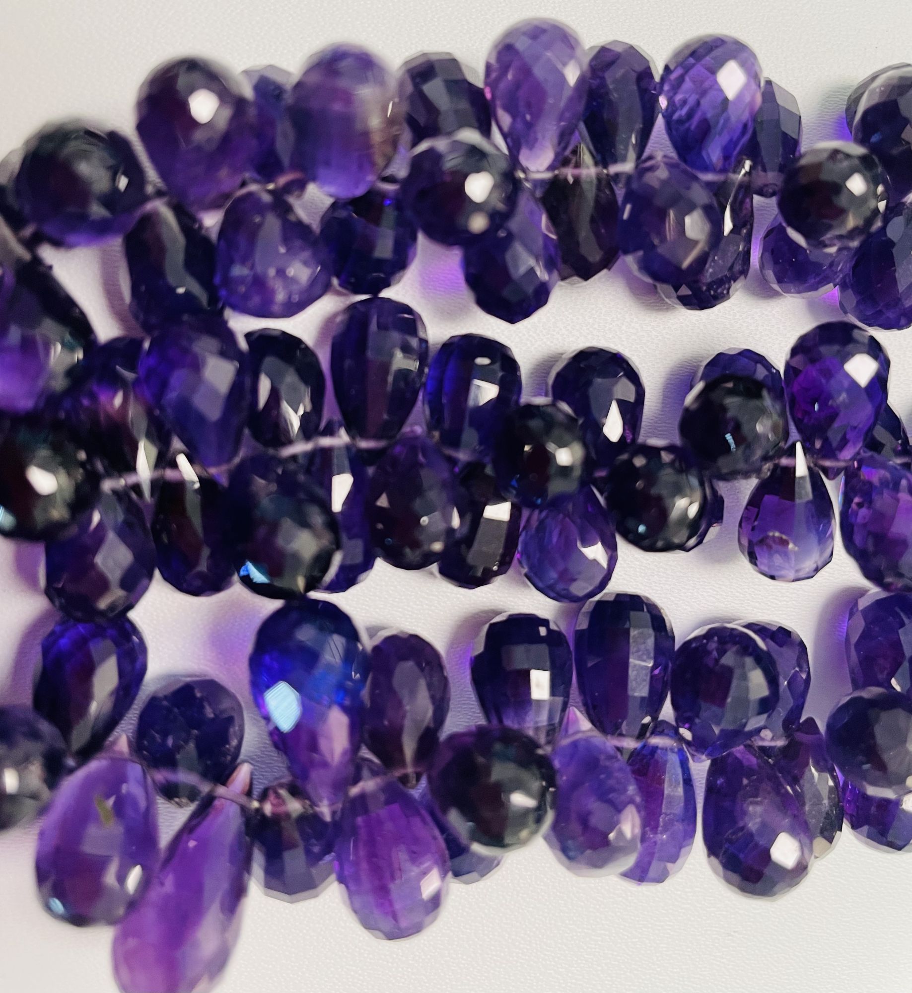 Purple Amethyst Drop Faceted