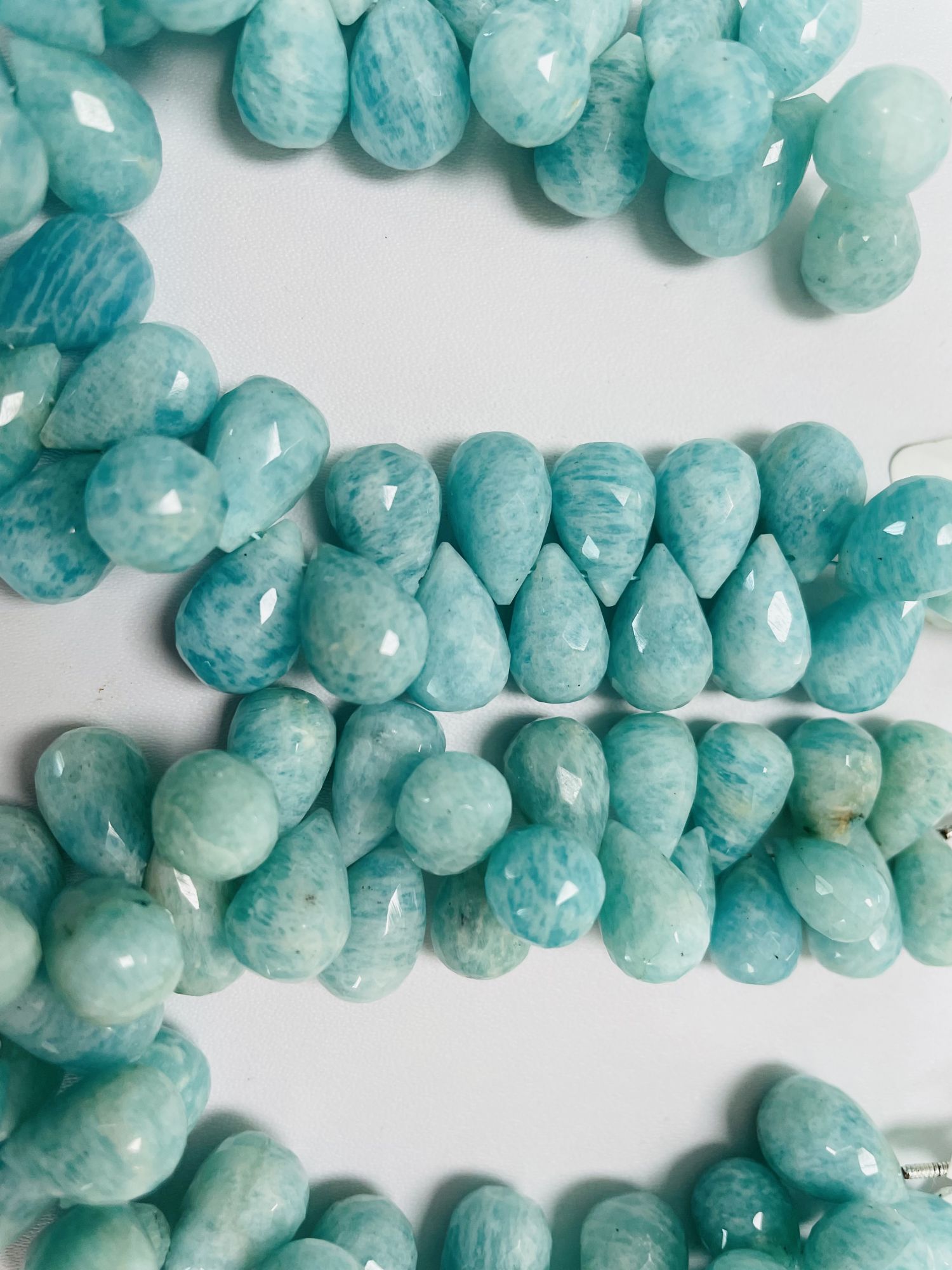 Amazonite Drops Faceted