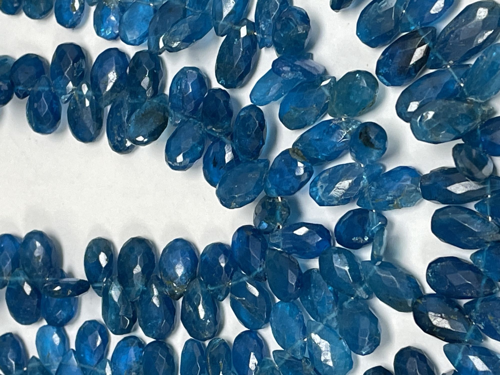 Blue Apatite Pear Faceted