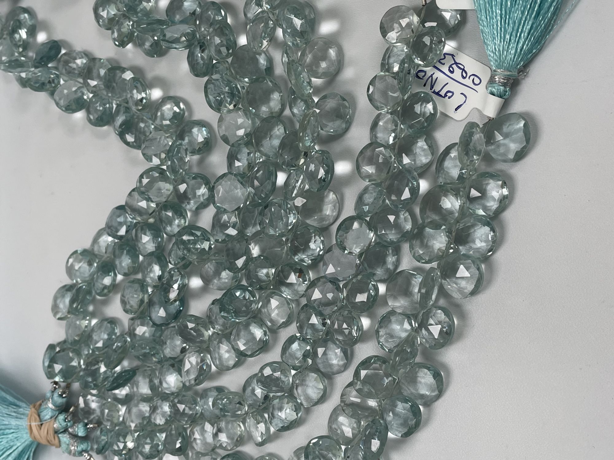 Aquamarine Hydro Quartz Heart Faceted