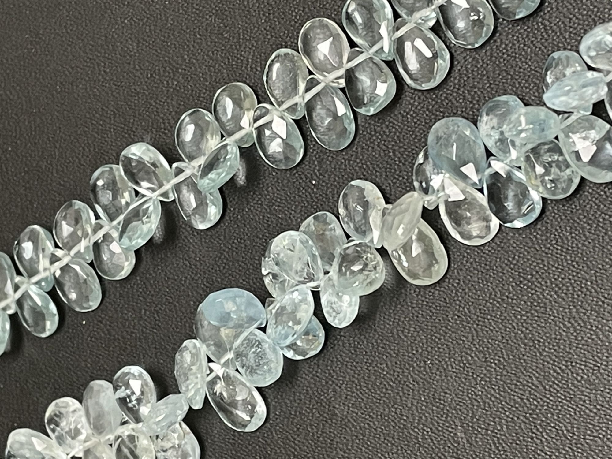 Aquamarine Pear Faceted
