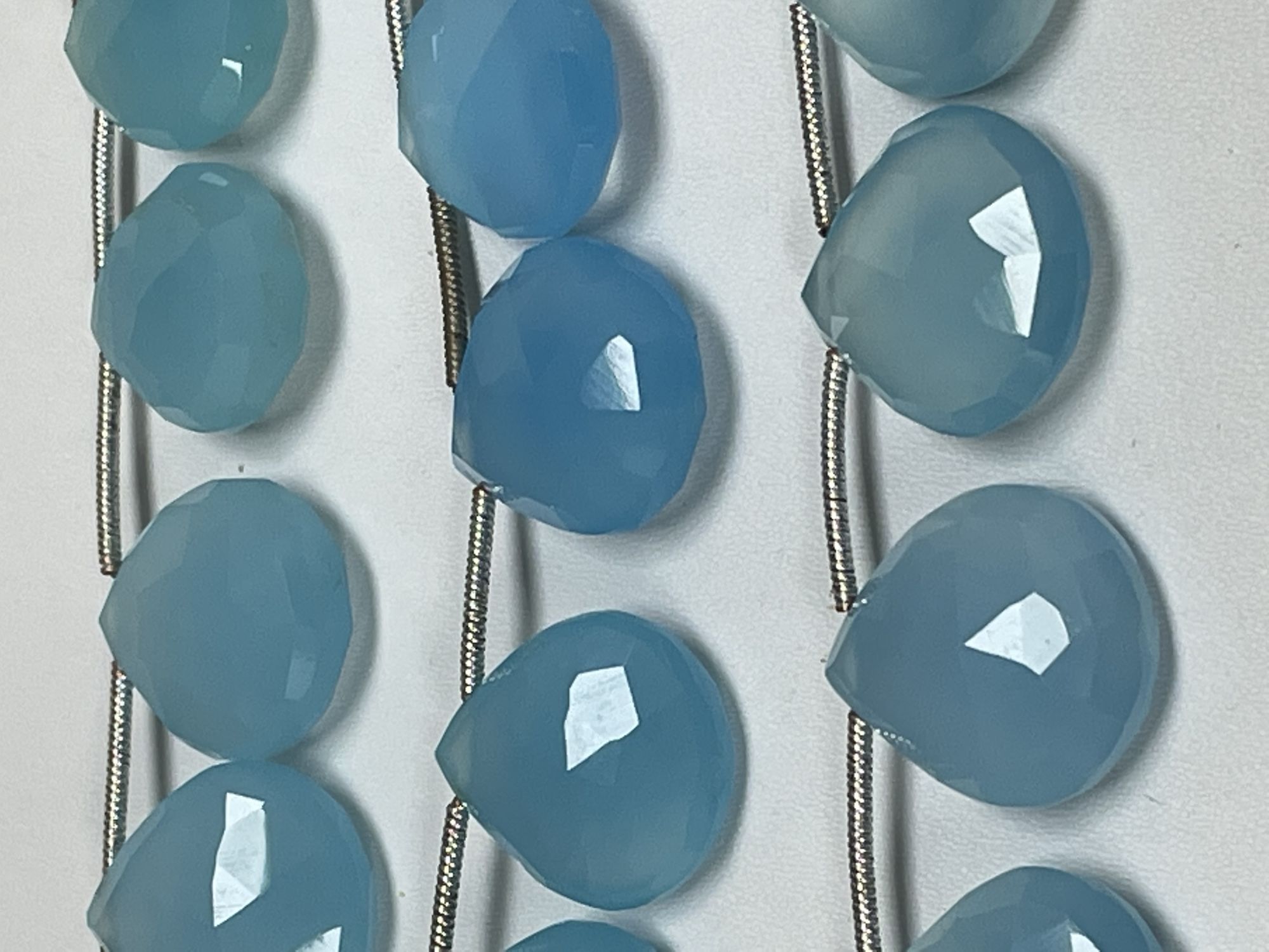 Blue Chalcedony Heart Faceted