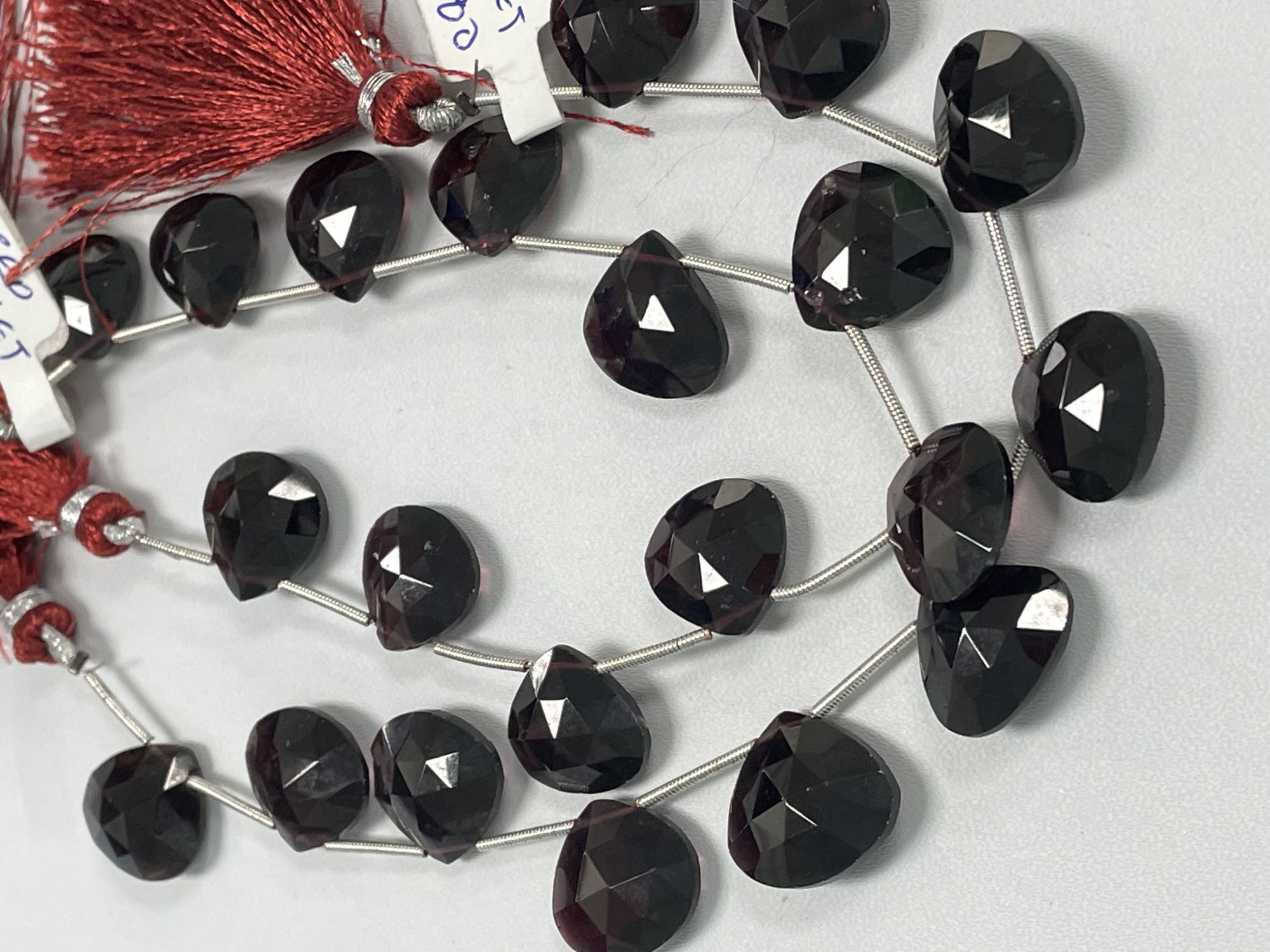 Red Garnet Heart Faceted
