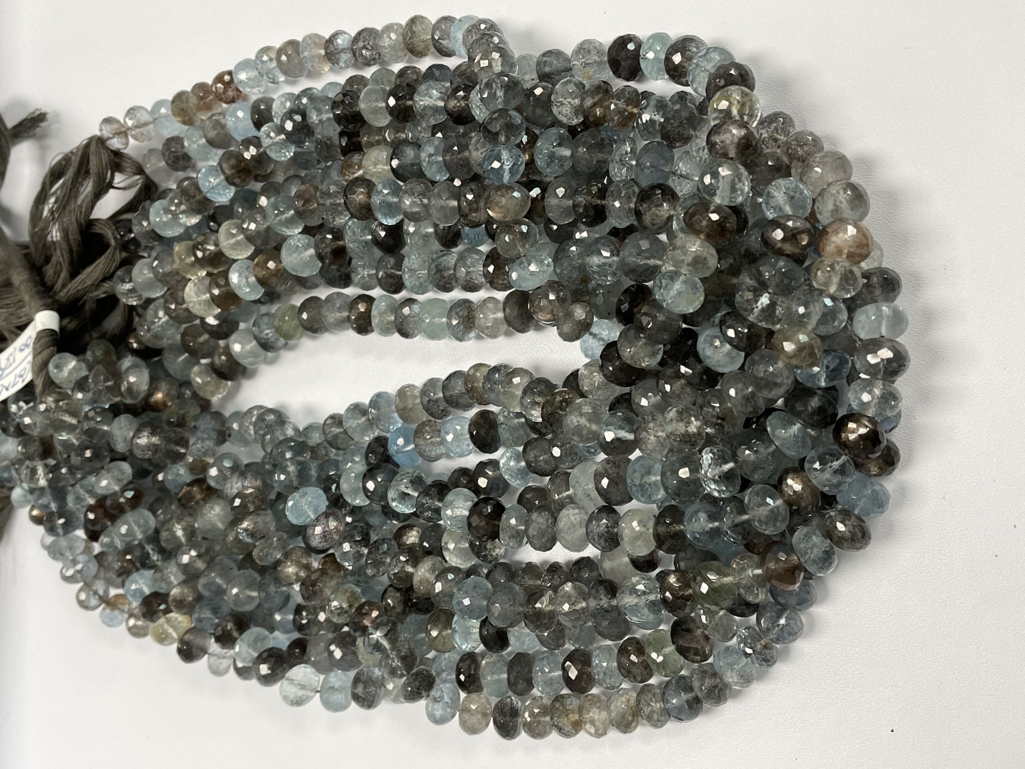 Copper Aquamarine Rondelle Faceted