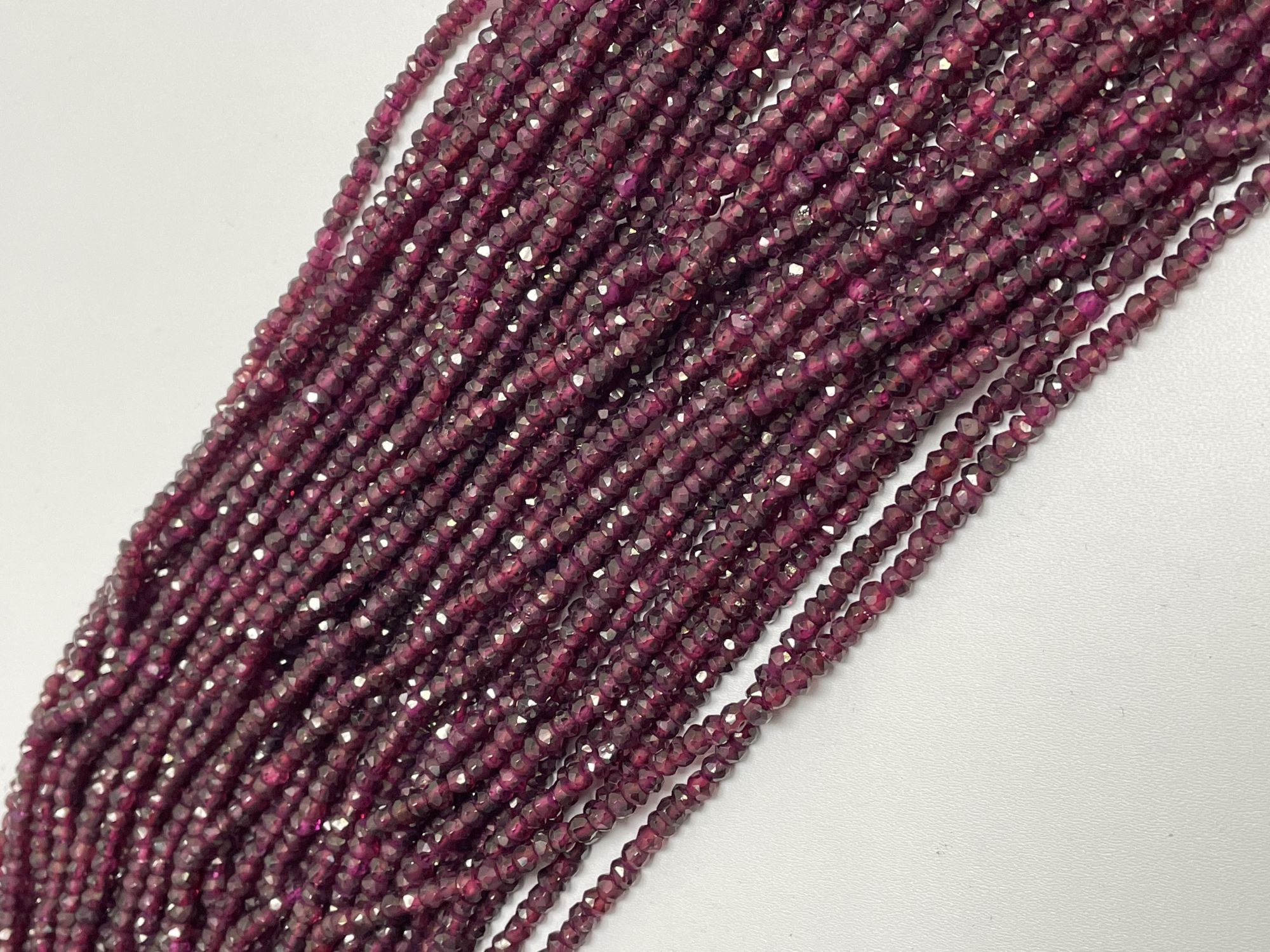 Rhodolite Garnet Rondelle Faceted
