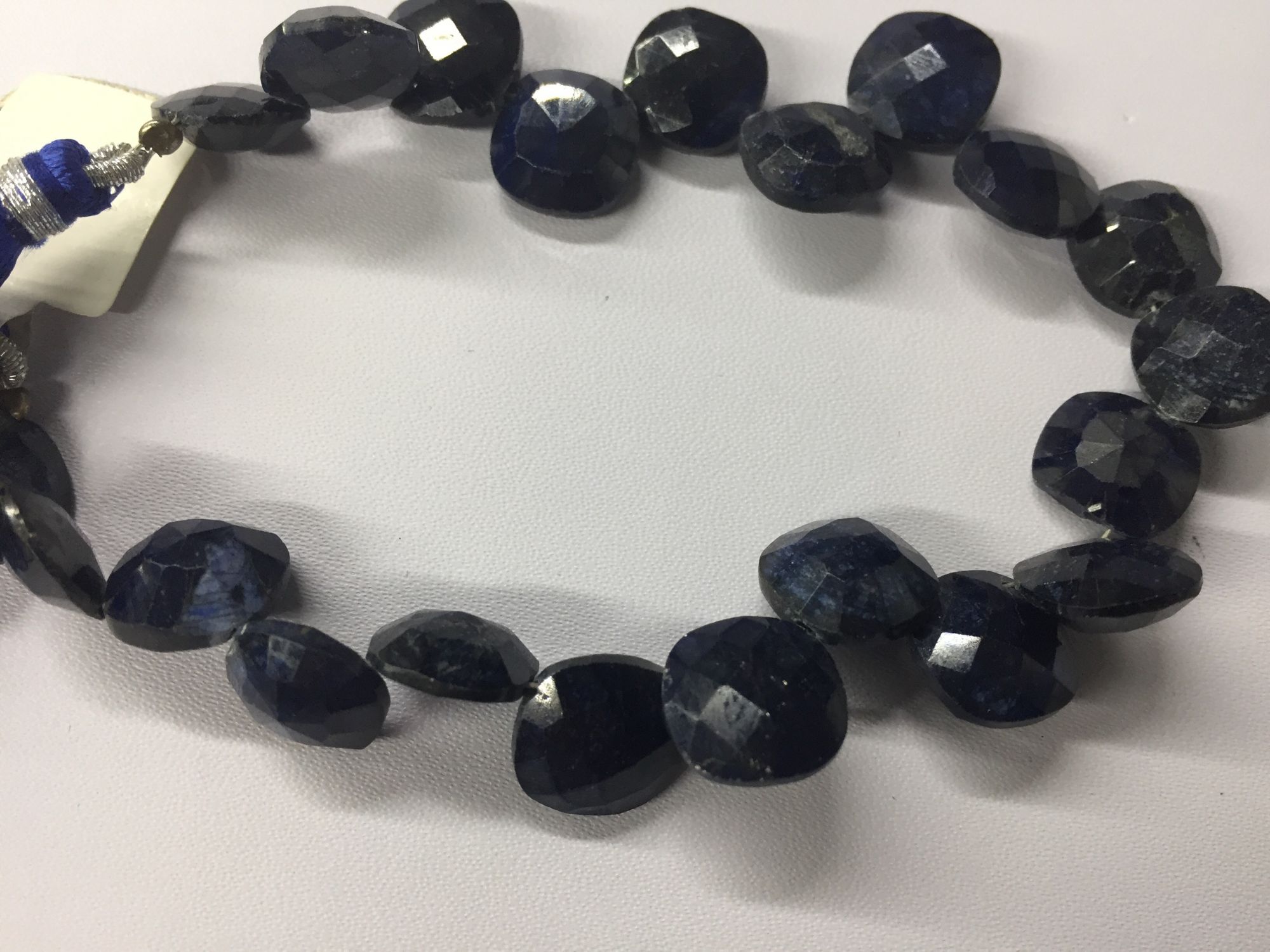 Blue Sapphire squares Faceted heated and oiled