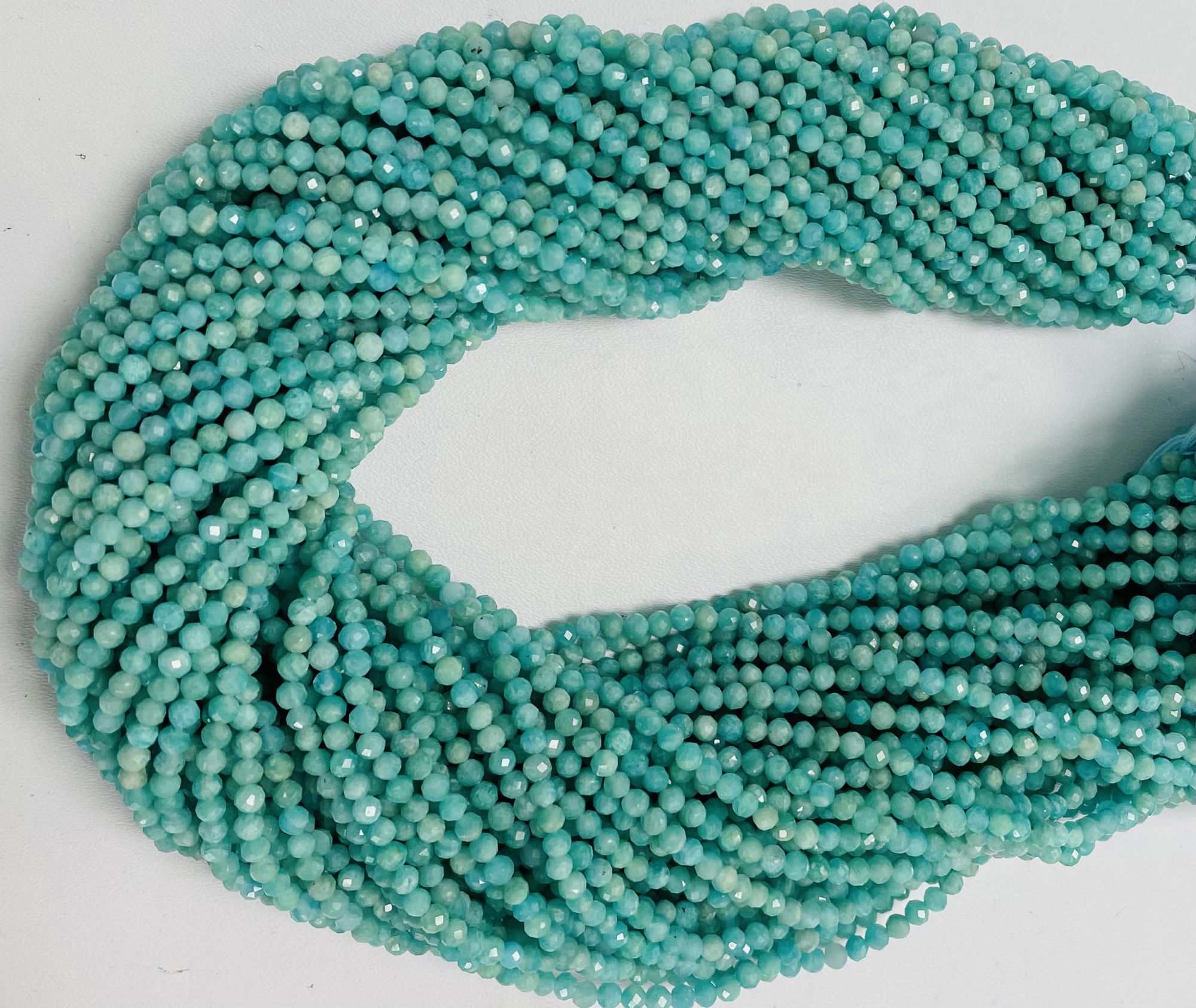 Amazonite Rondelle Faceted