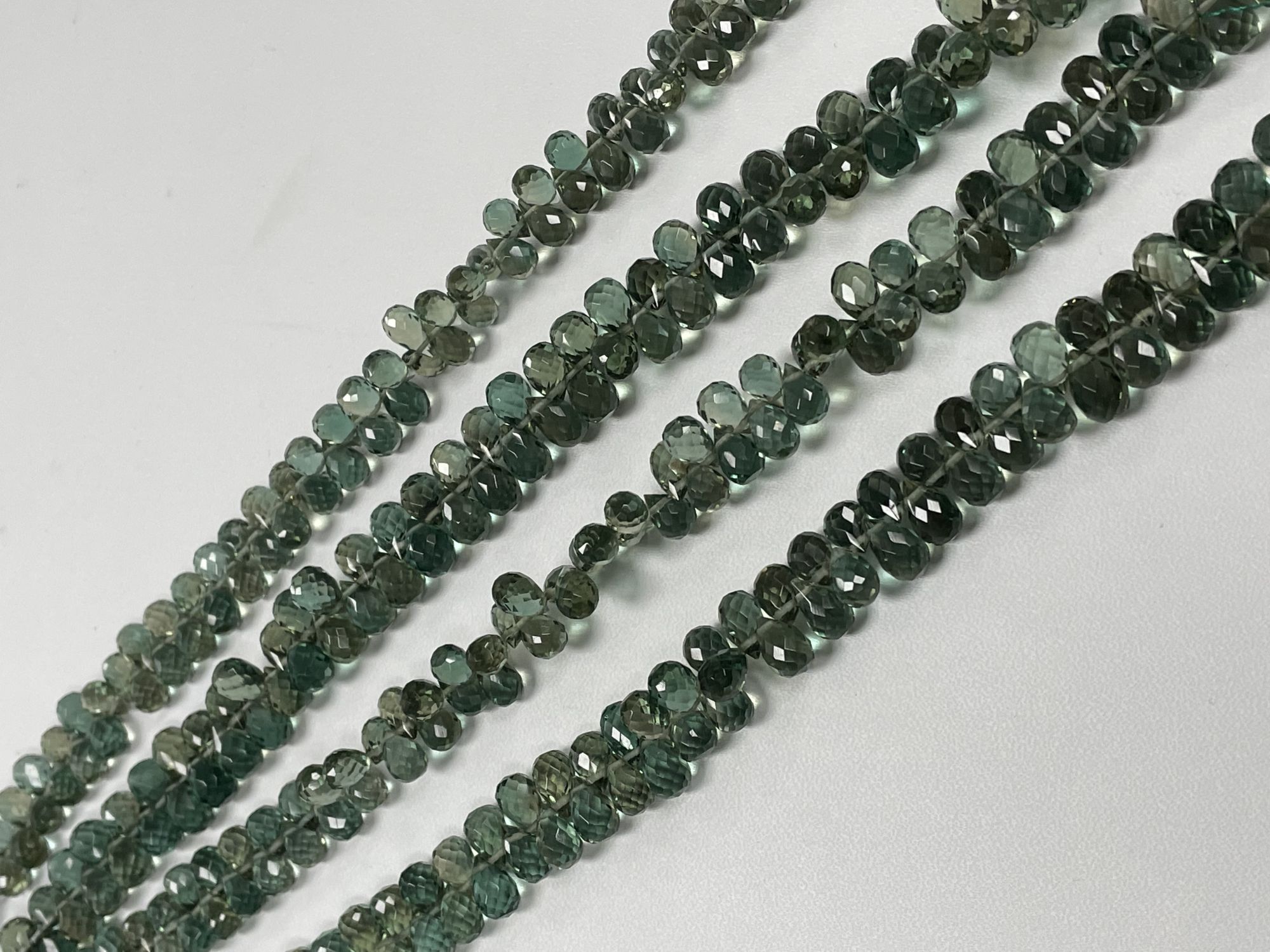 Green Hydro Quartz Drop Faceted