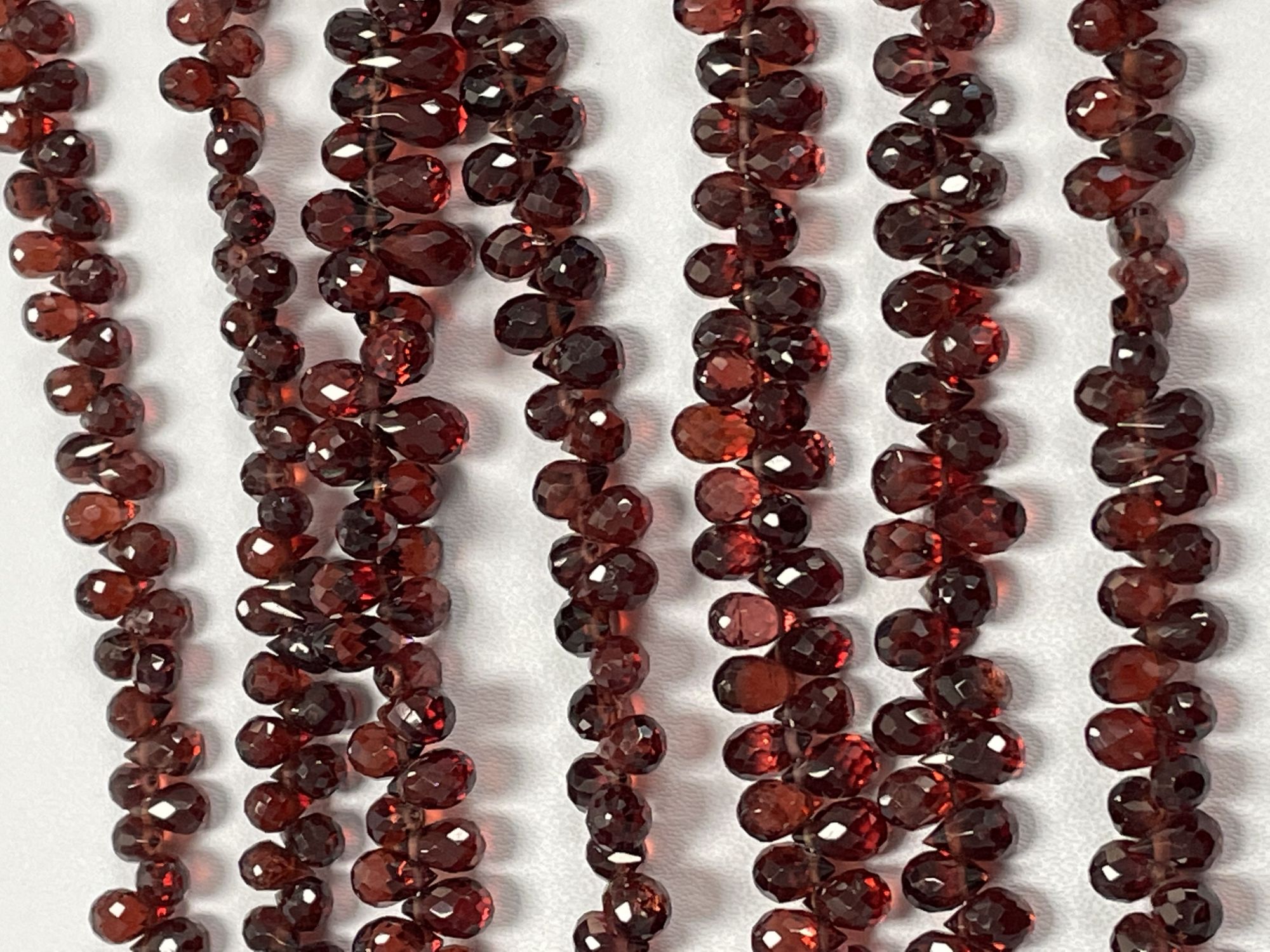 Red Garnet Drop Faceted
