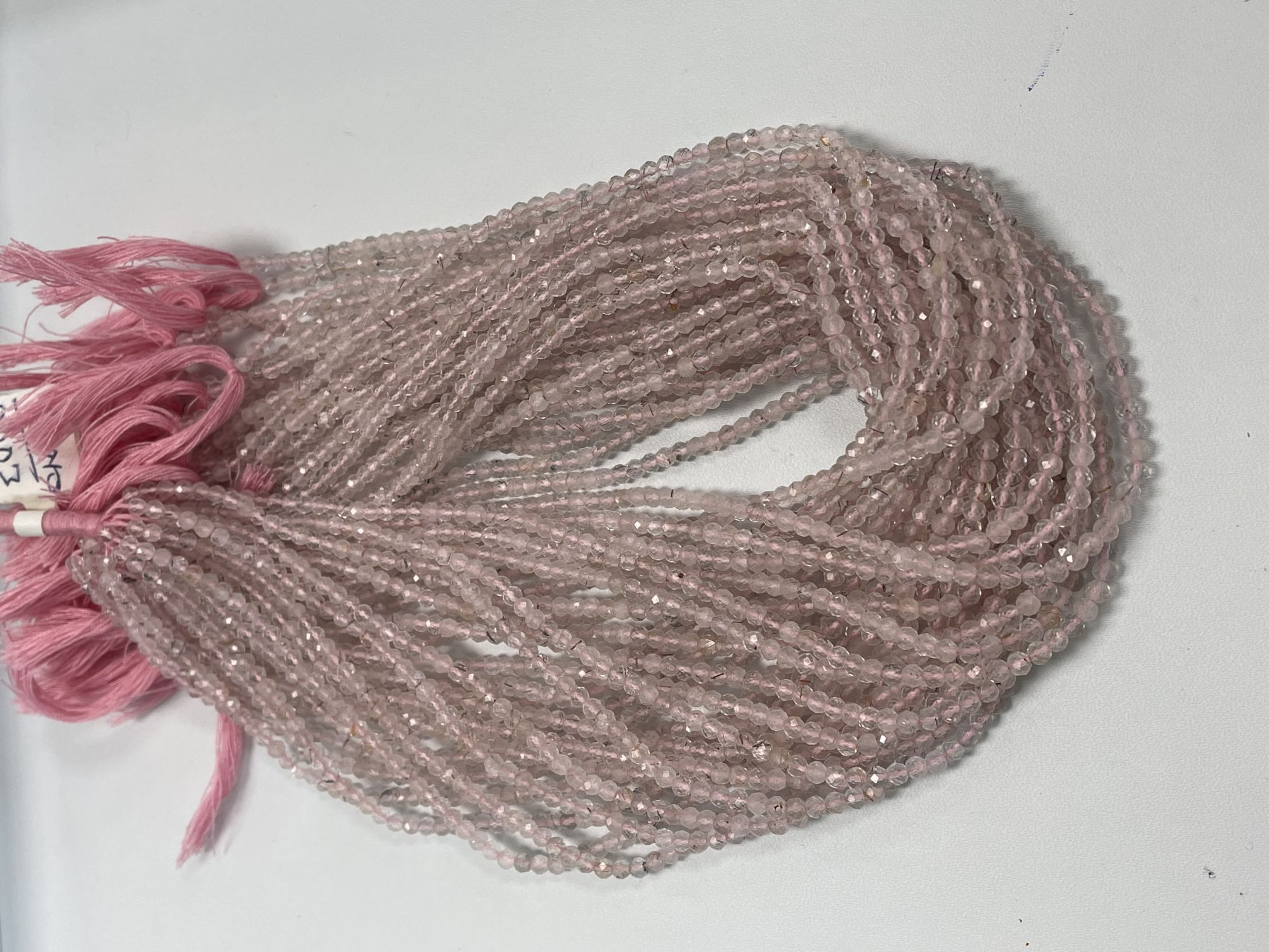 Rose Quartz Rondelle Faceted