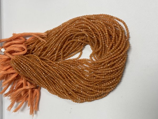 Carnelian Rondelle Faceted
