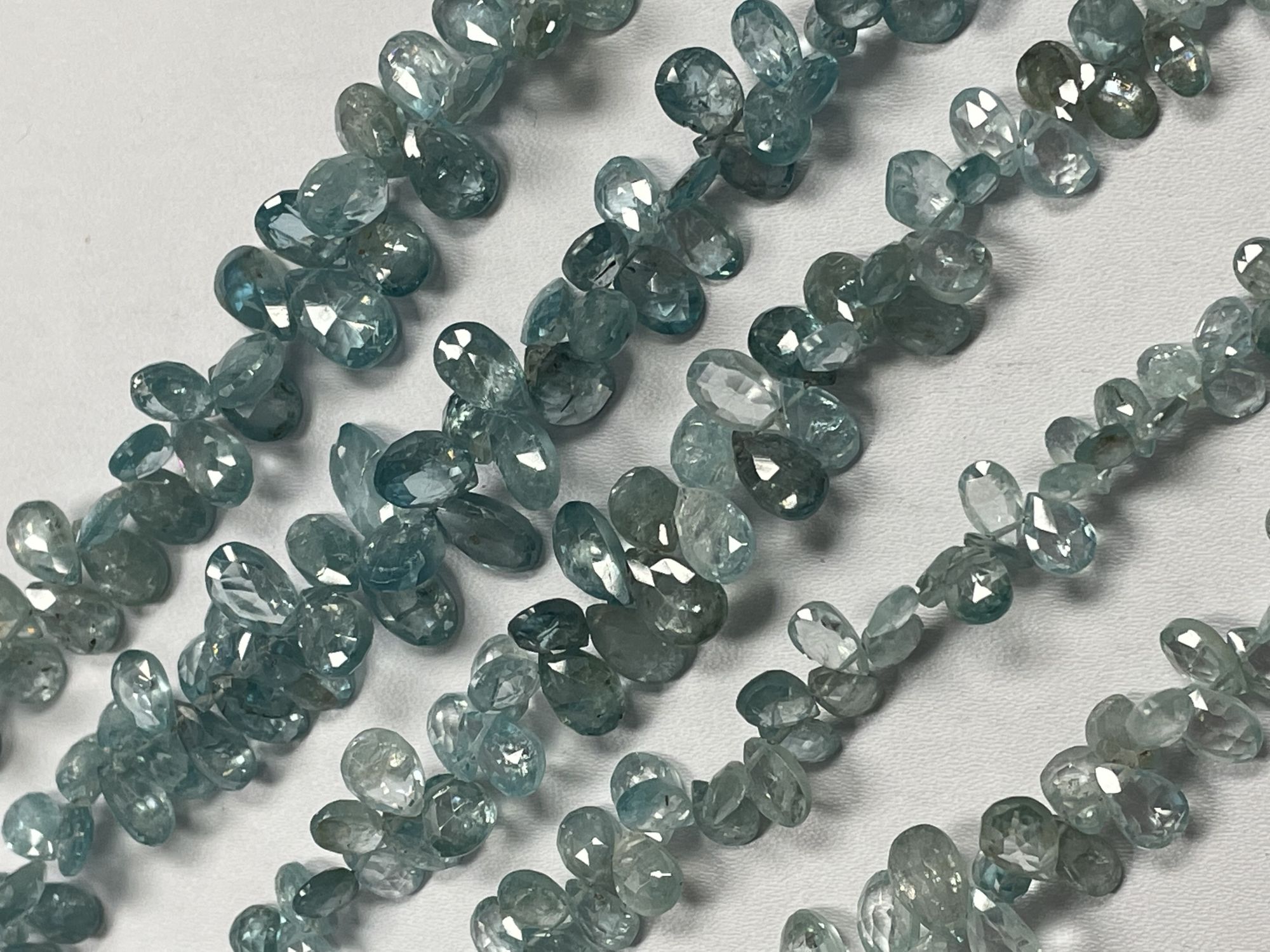 Blue Zircon Pear Faceted