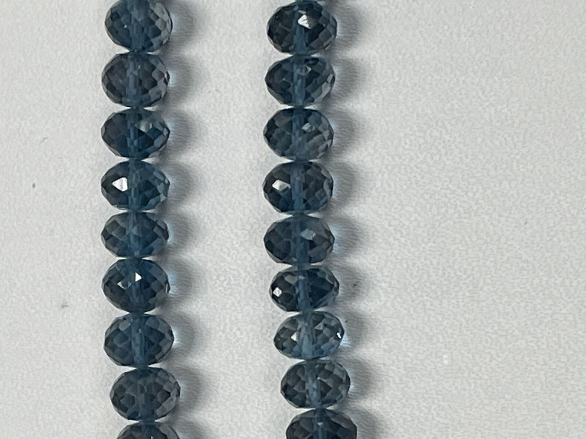 London Blue Topaz Rondelle Faceted