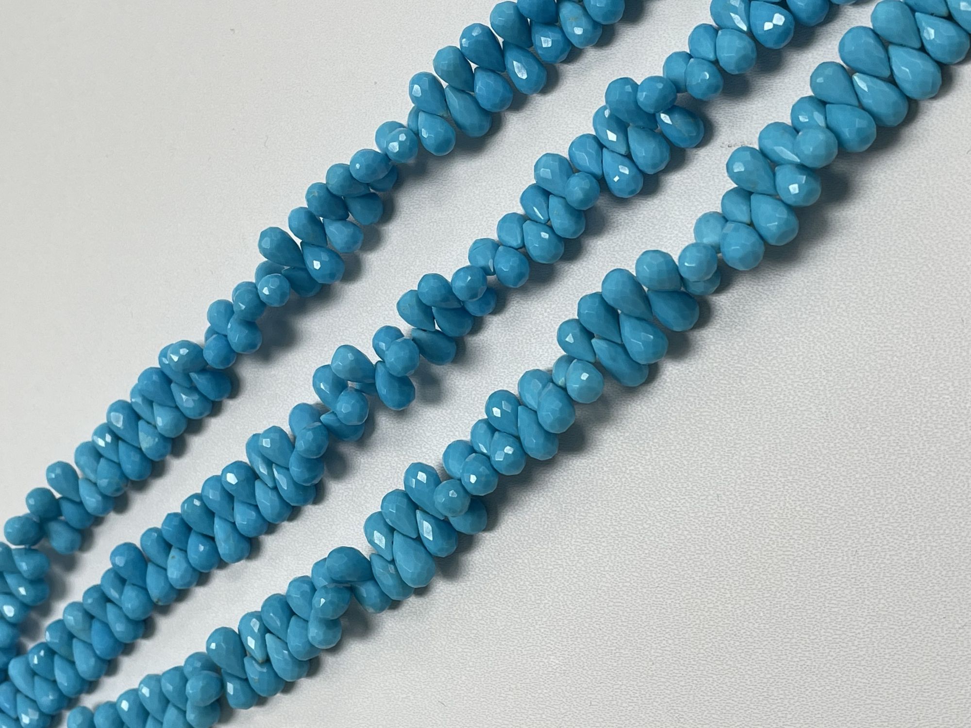 Turquoise Drop Faceted
