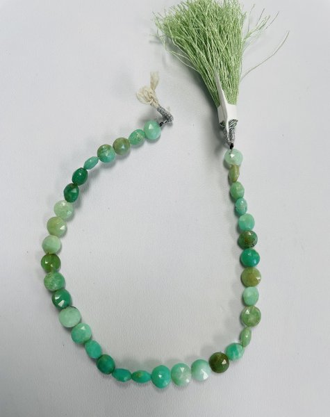 Chrysoprase Coin Faceted
