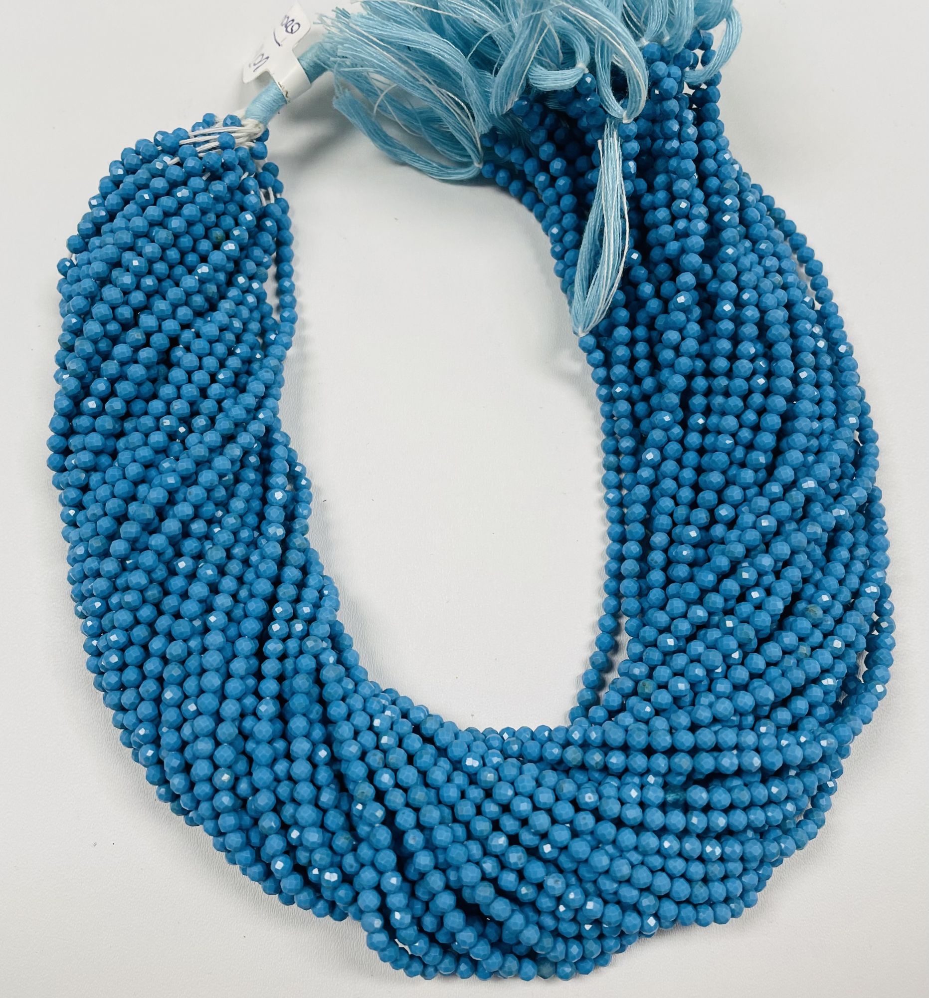 Howlite Rondelles Faceted