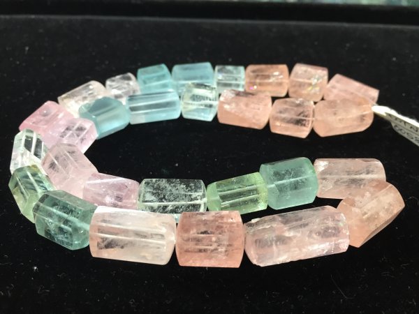Aquamarine Cylinders Faceted