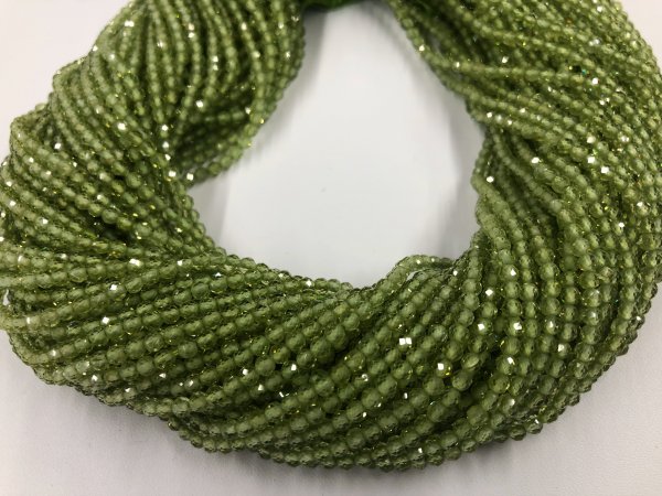 Peridot Rondelles Faceted