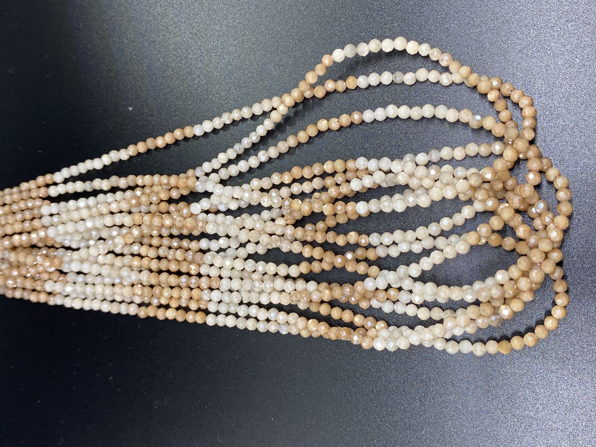 Coated Moonstone Rondelle