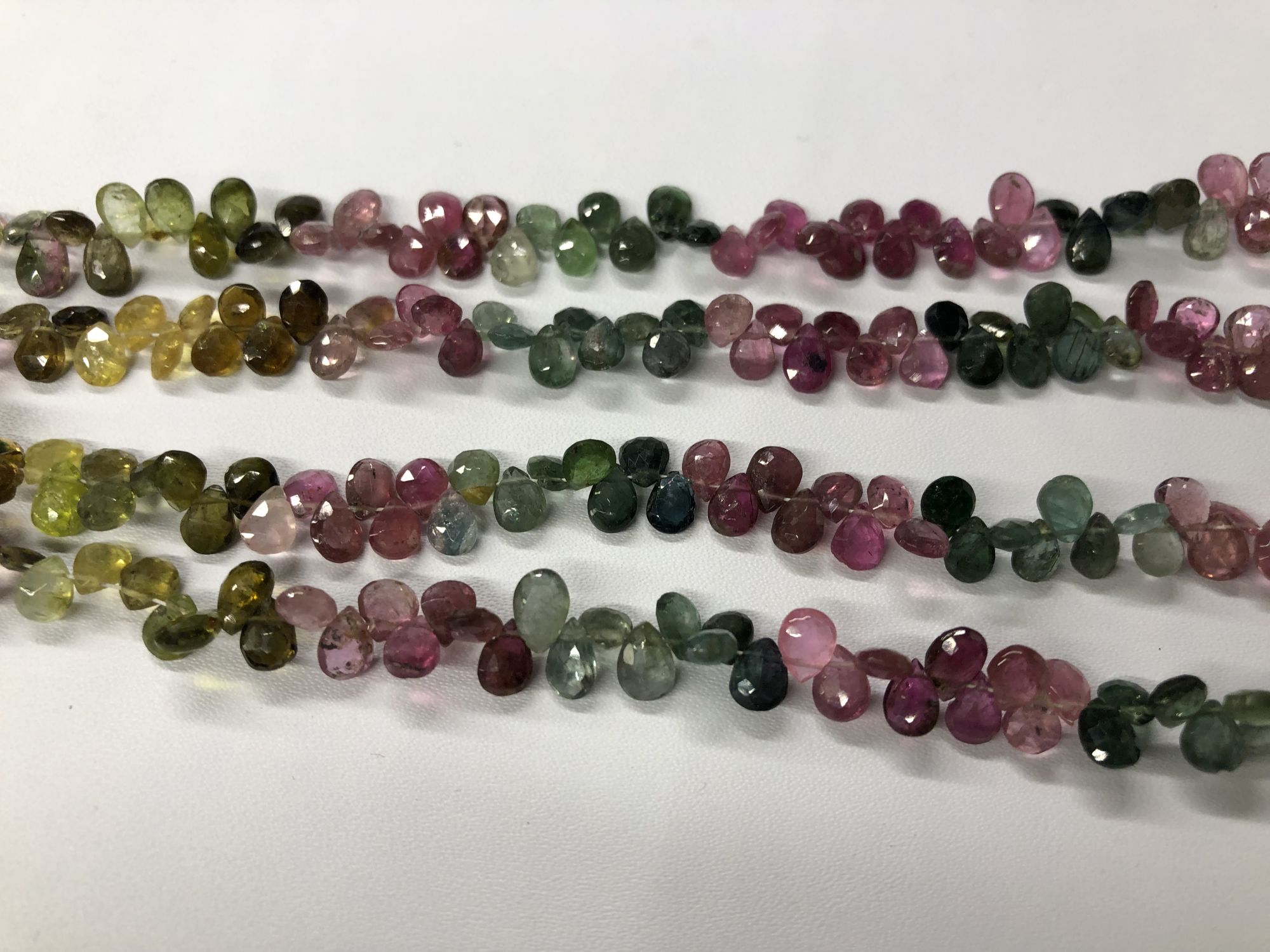 Watermelon Tourmaline Pears Faceted