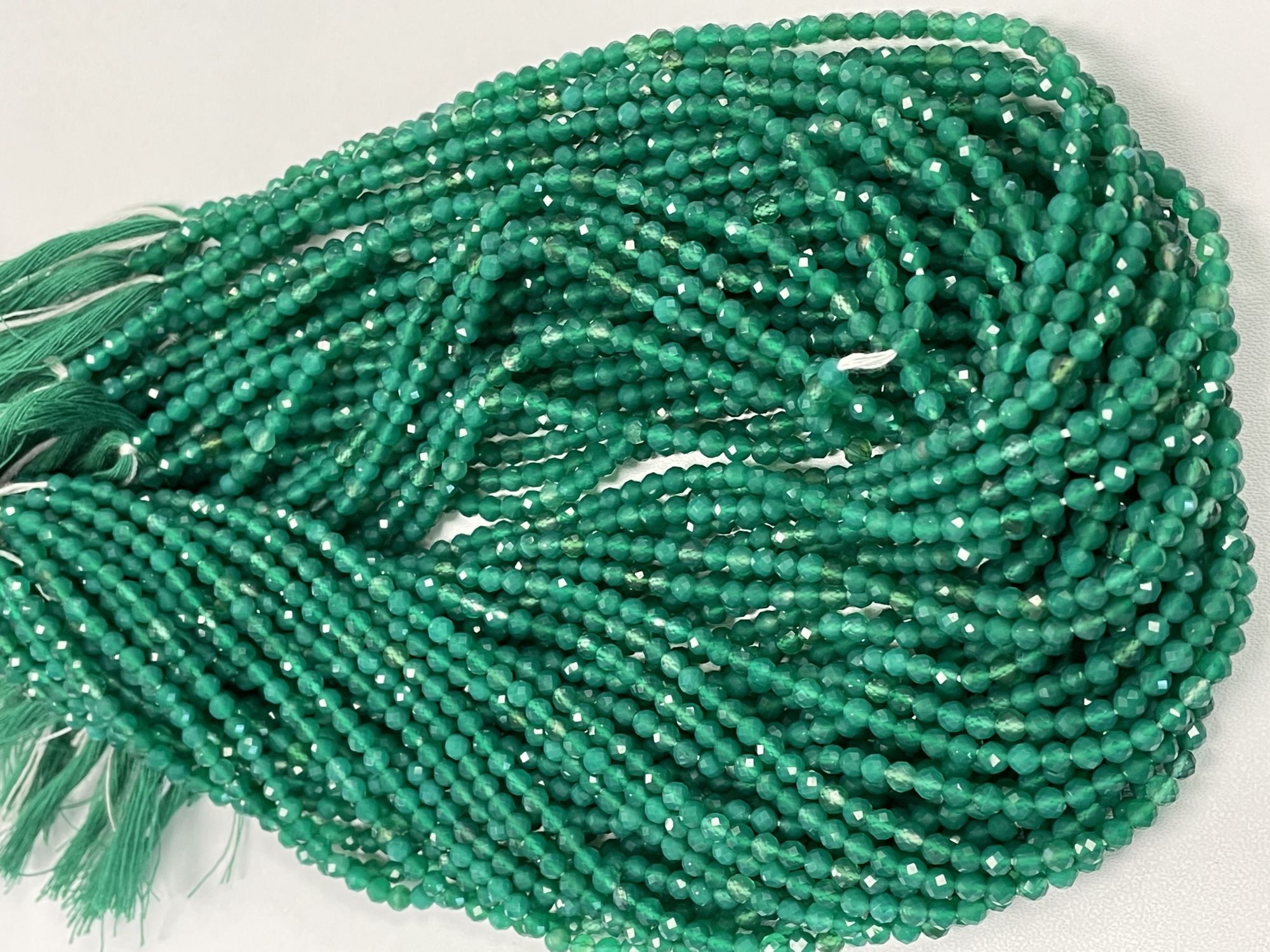 Green Onyx Rondelle Faceted