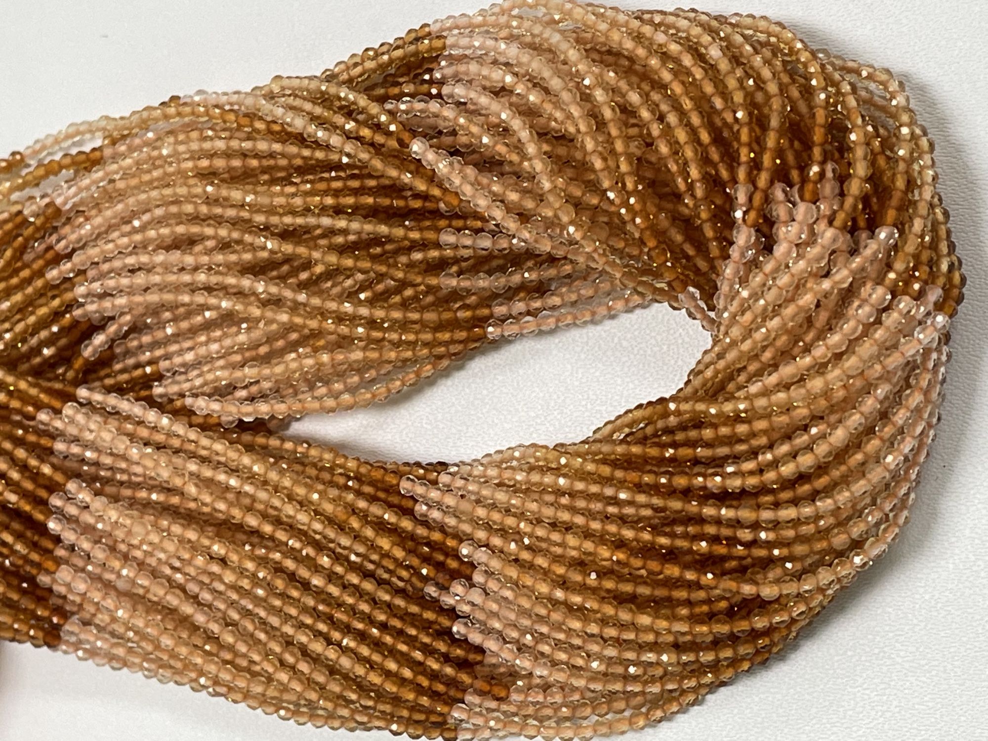 Shaded Citrine Rondelle Faceted