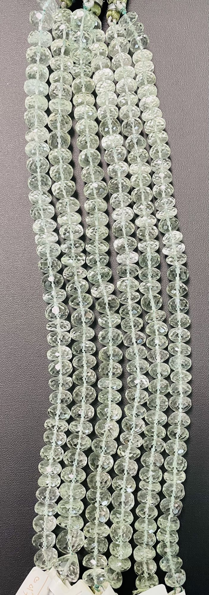 Green Amethyst Rondelle Faceted