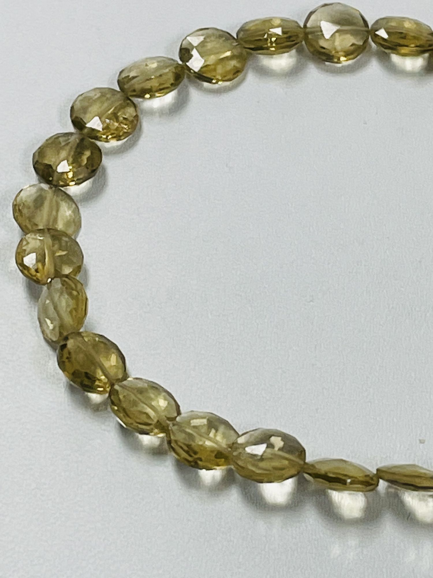 Champagne Quartz Coin Faceted