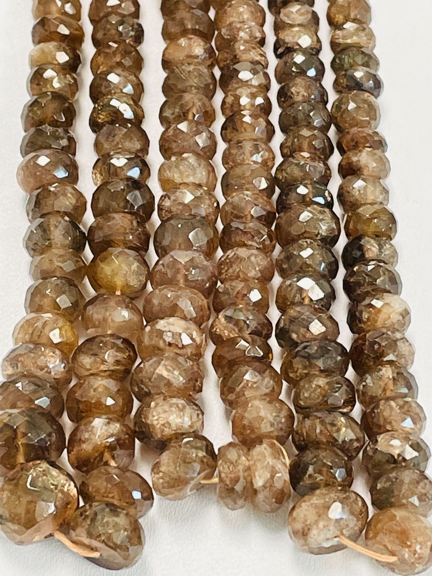 Andalusite Rondelle Faceted