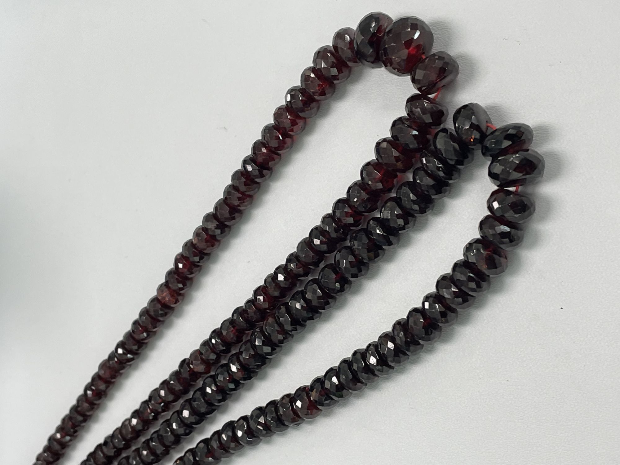 Red Garnet Rondelle Faceted