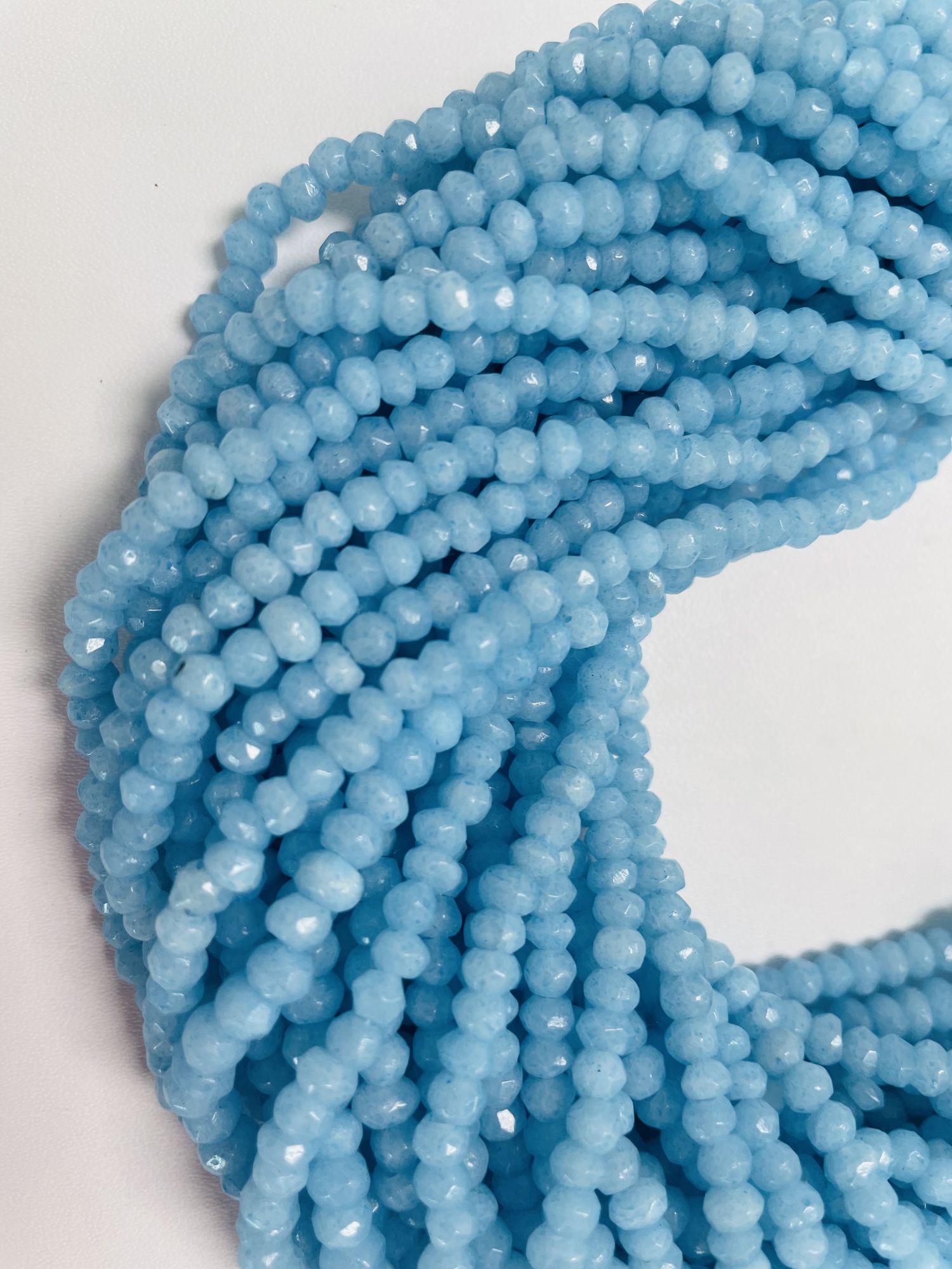 Dyed Opal Rondelle Faceted