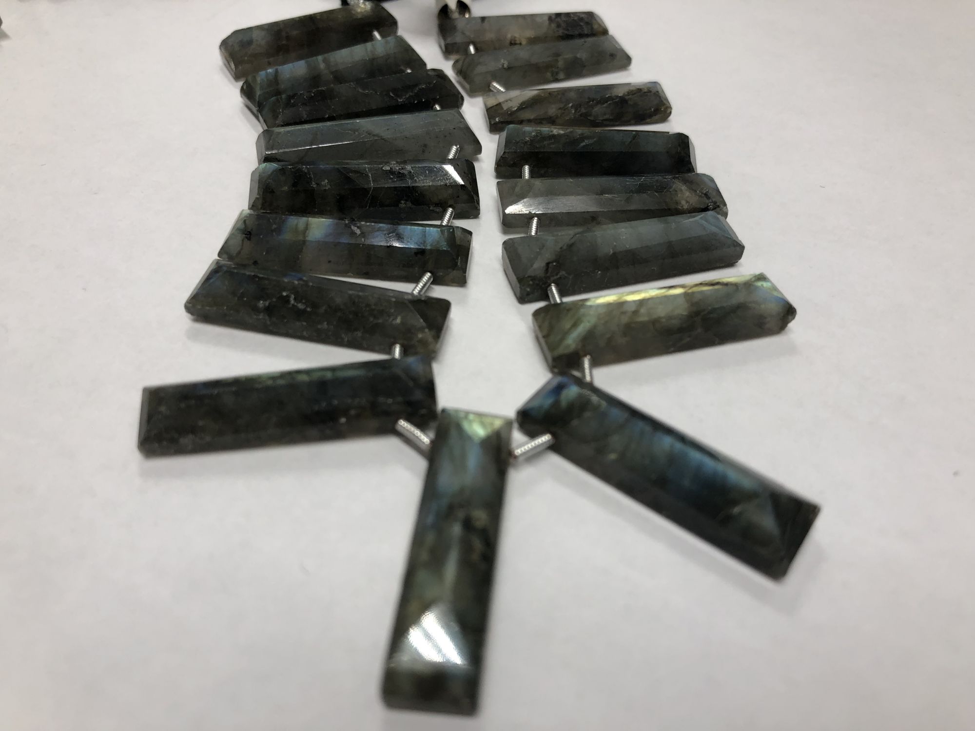 Labradorite Rectangles Faceted
