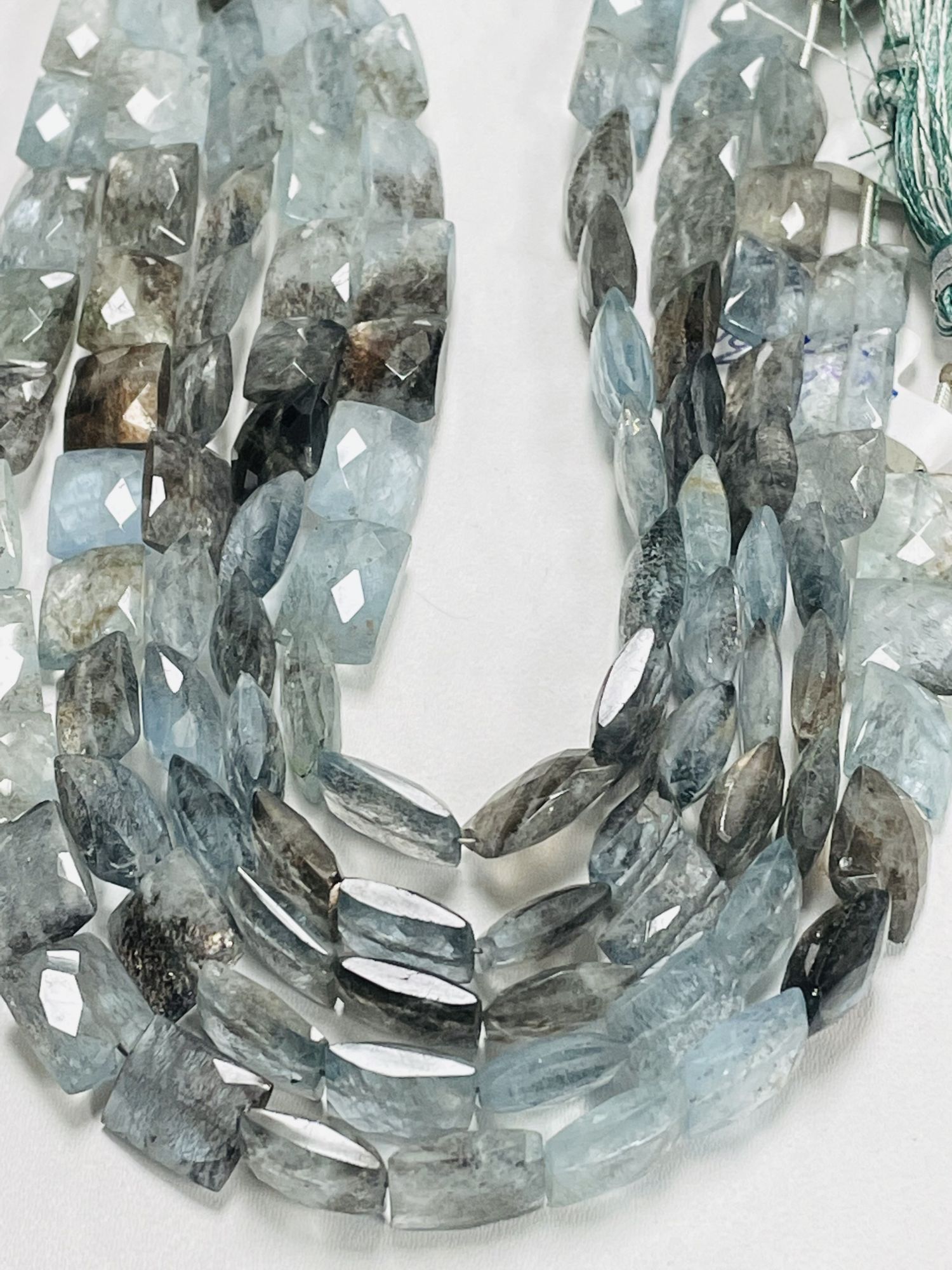 Copper Aquamarine Rectangle Faceted