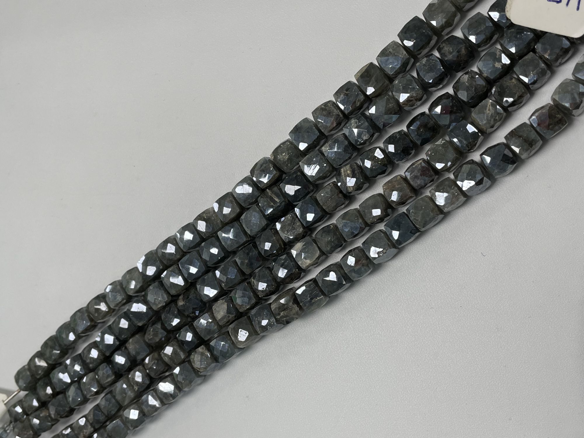 Grey Silverite Cubes Faceted