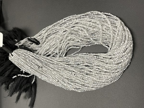 Light Grey Moonstone Rondelle Faceted