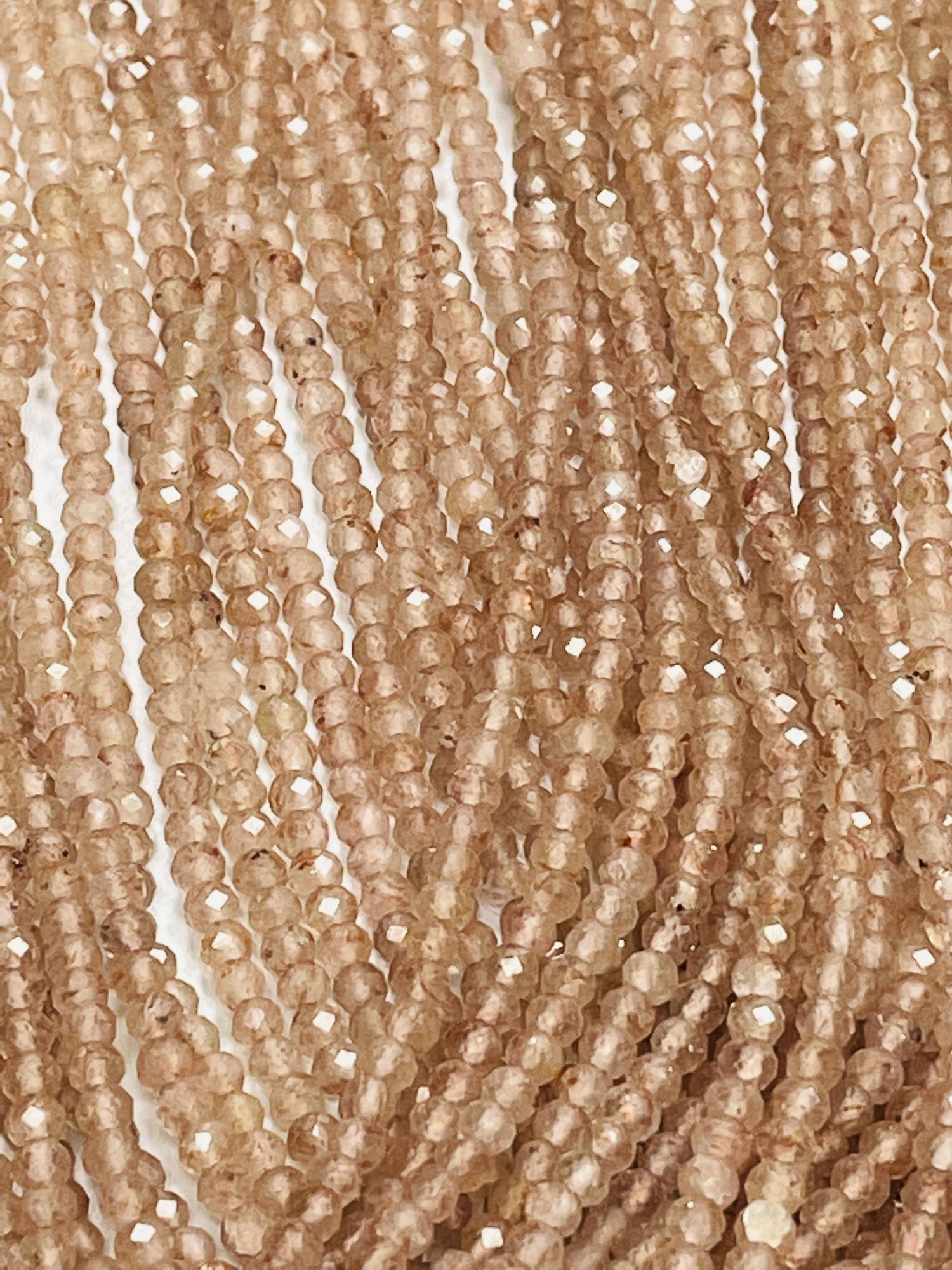 Brown Strawberry Quartz Rondelle Faceted