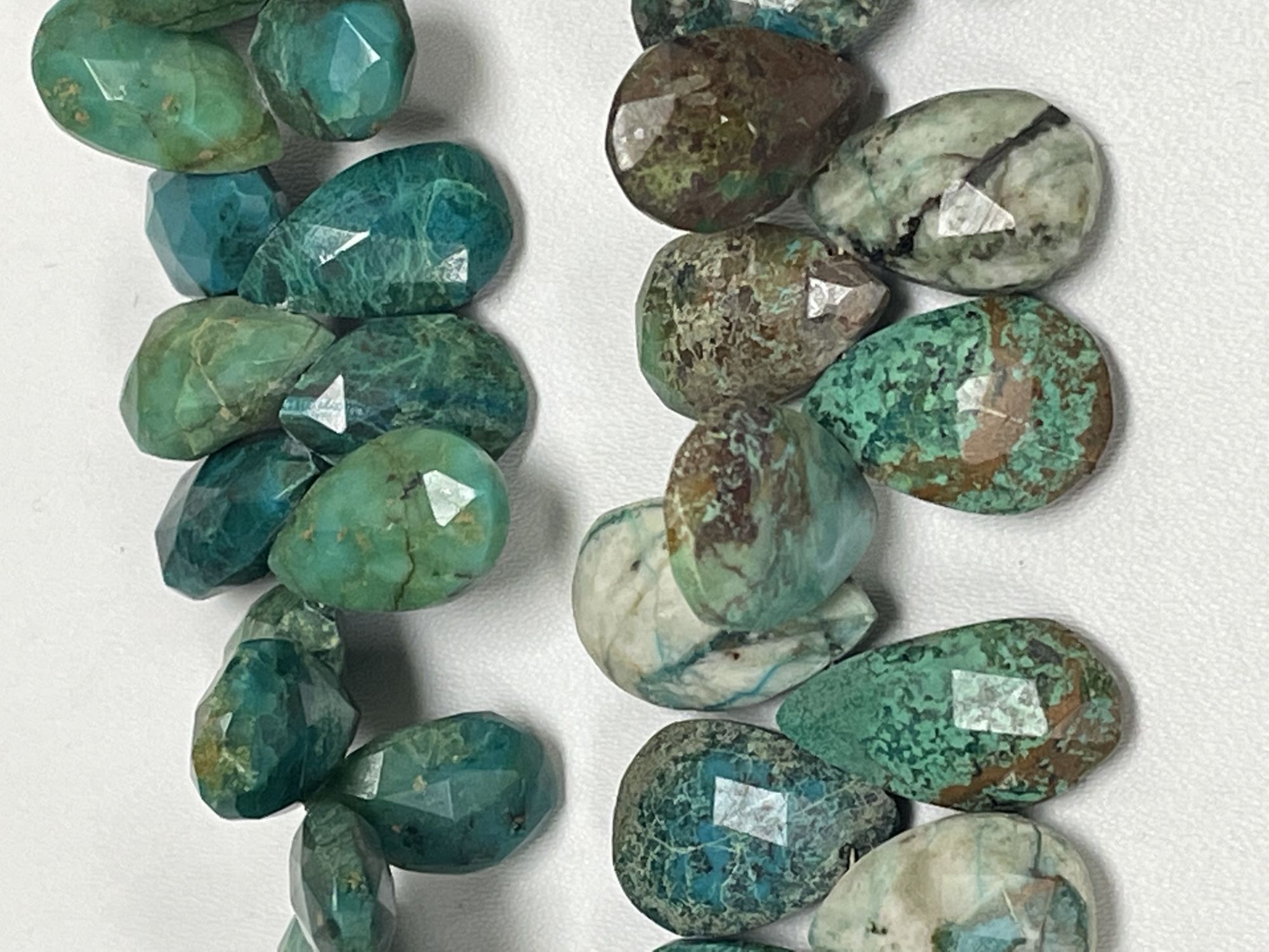 Chrysocolla Pears Faceted