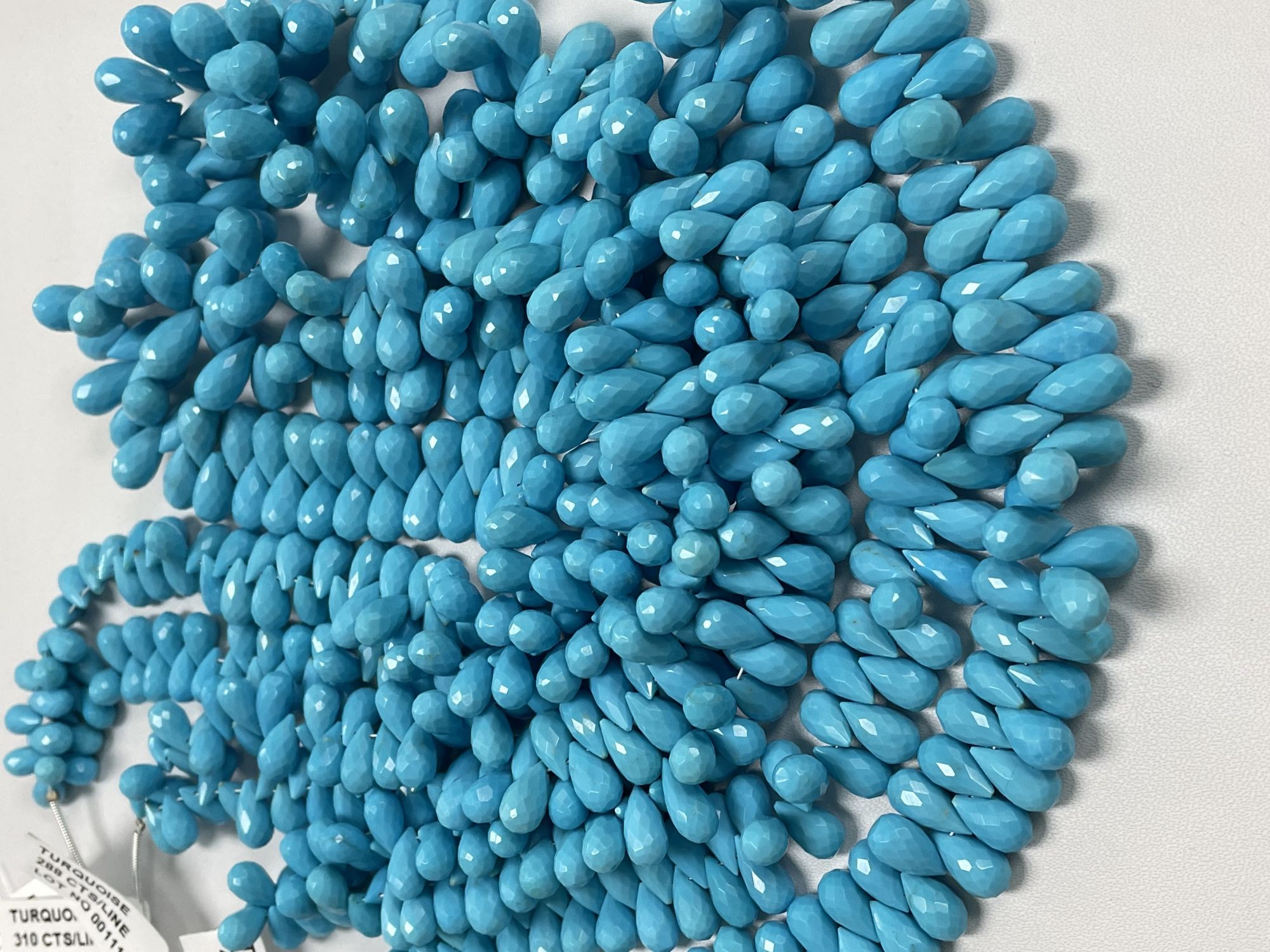 Turquoise Drop Faceted