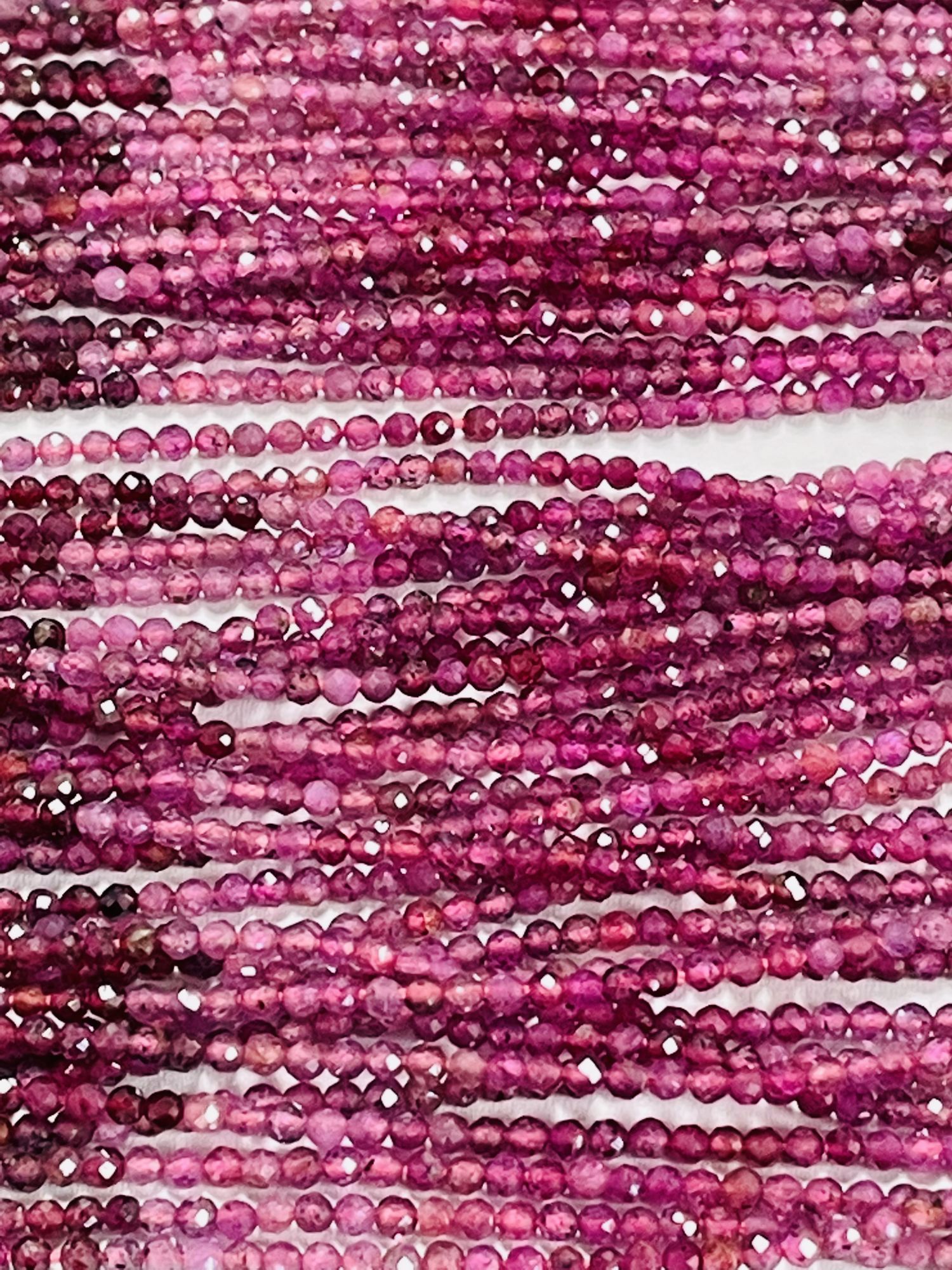 Shaded Ruby Rondelle Faceted