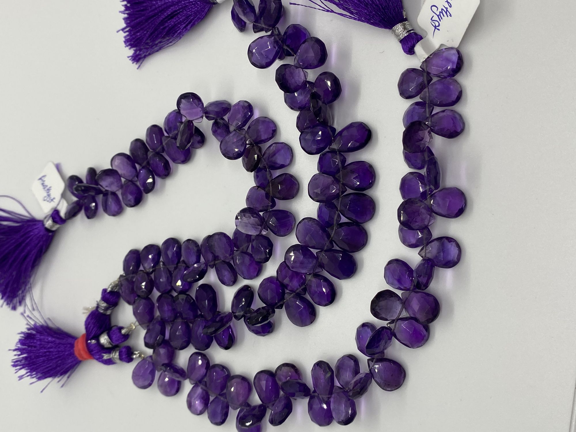 Purple Amethyst Pears Faceted