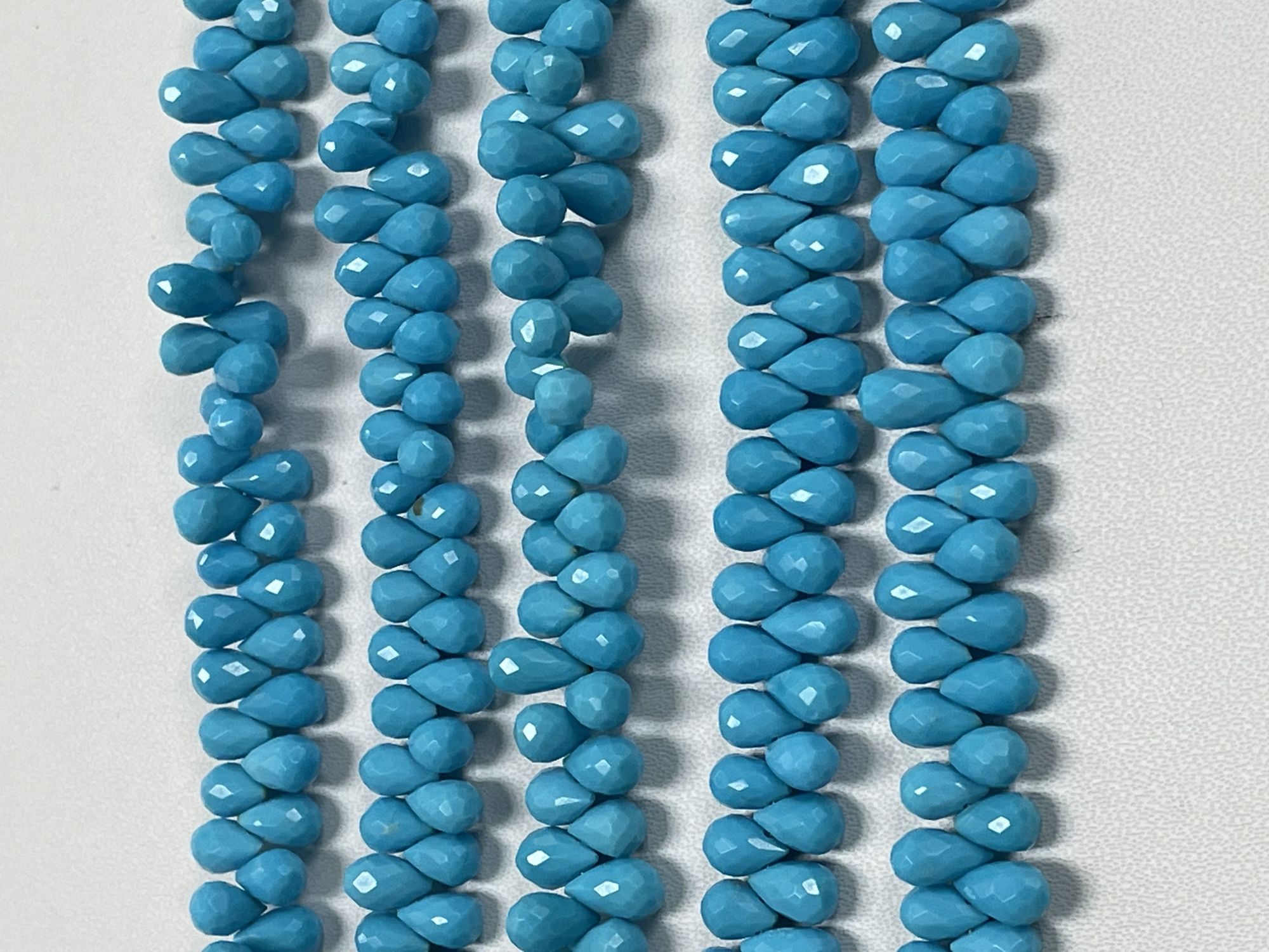 Turquoise Drop Faceted