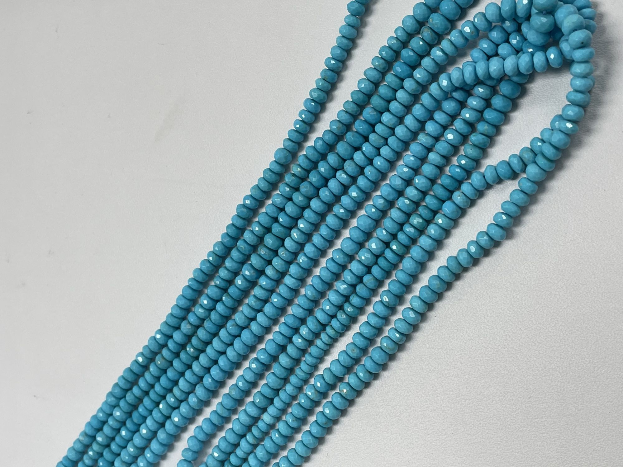 Turquoise Rondelle Faceted