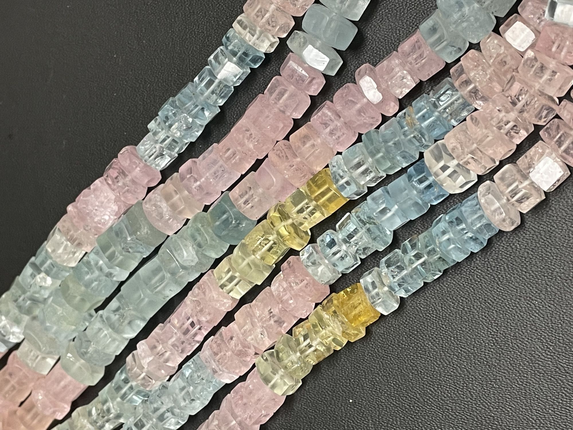 Multi Aquamarine Bolt Faceted