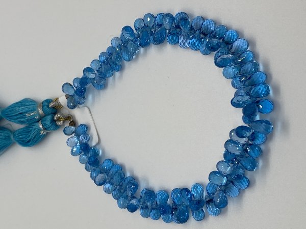 Swiss Blue Topaz Drops Faceted